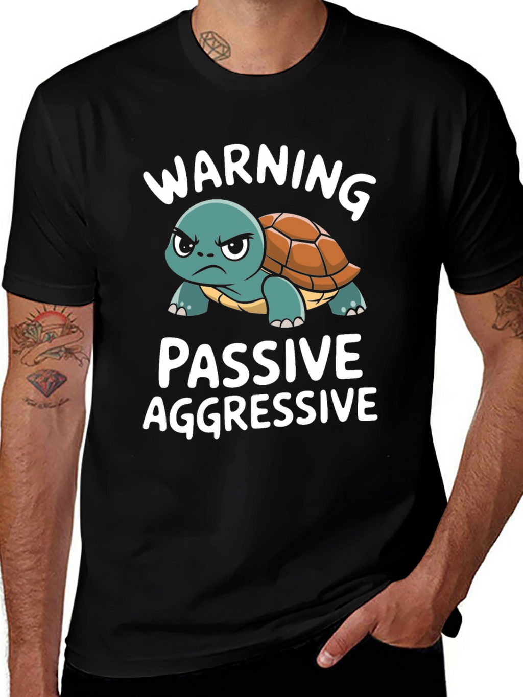 Passive Aggressive Turtle T-Shirt Funny Novelty Tee