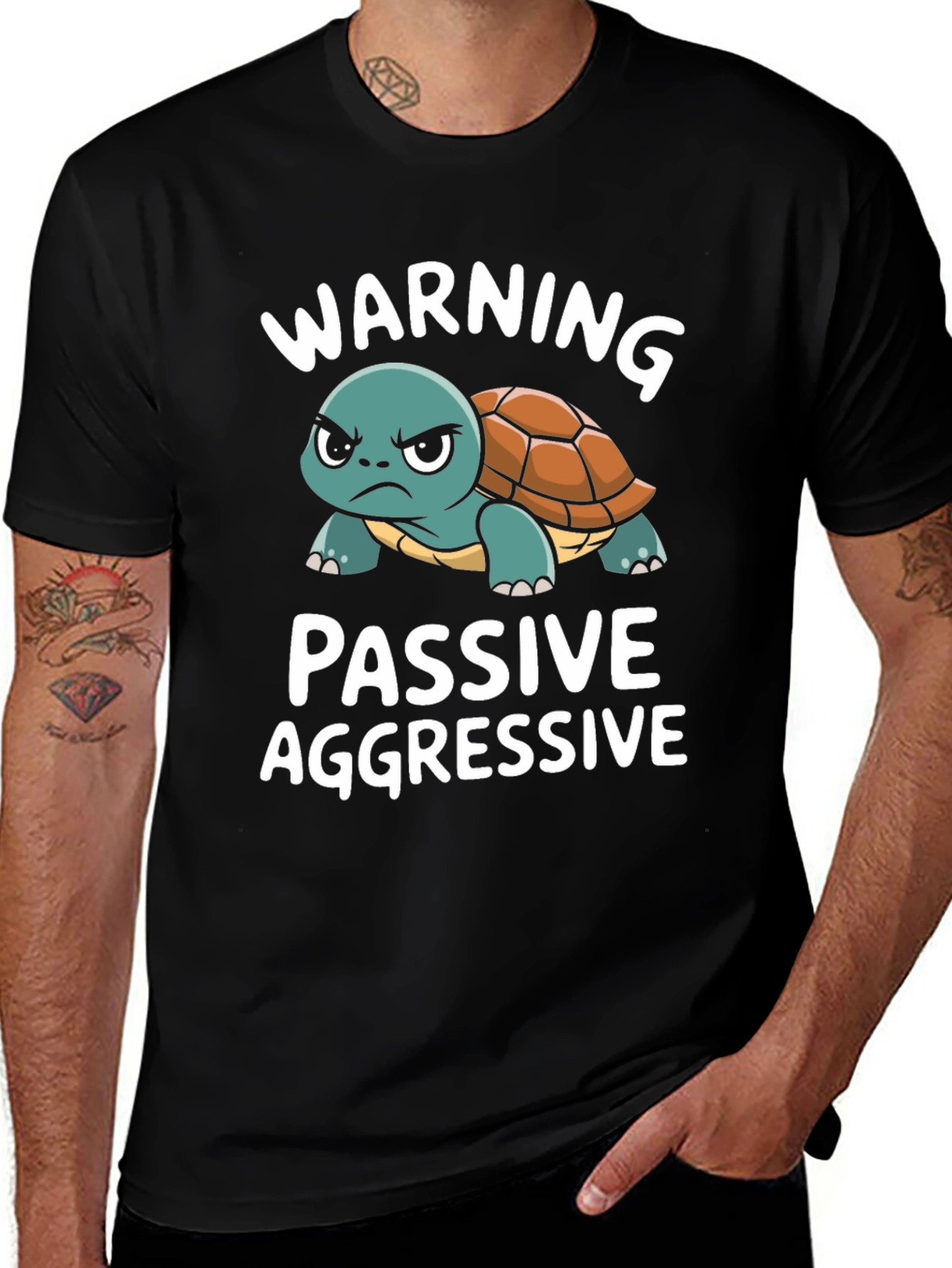 Passive Aggressive Turtle T-Shirt Funny Novelty Tee