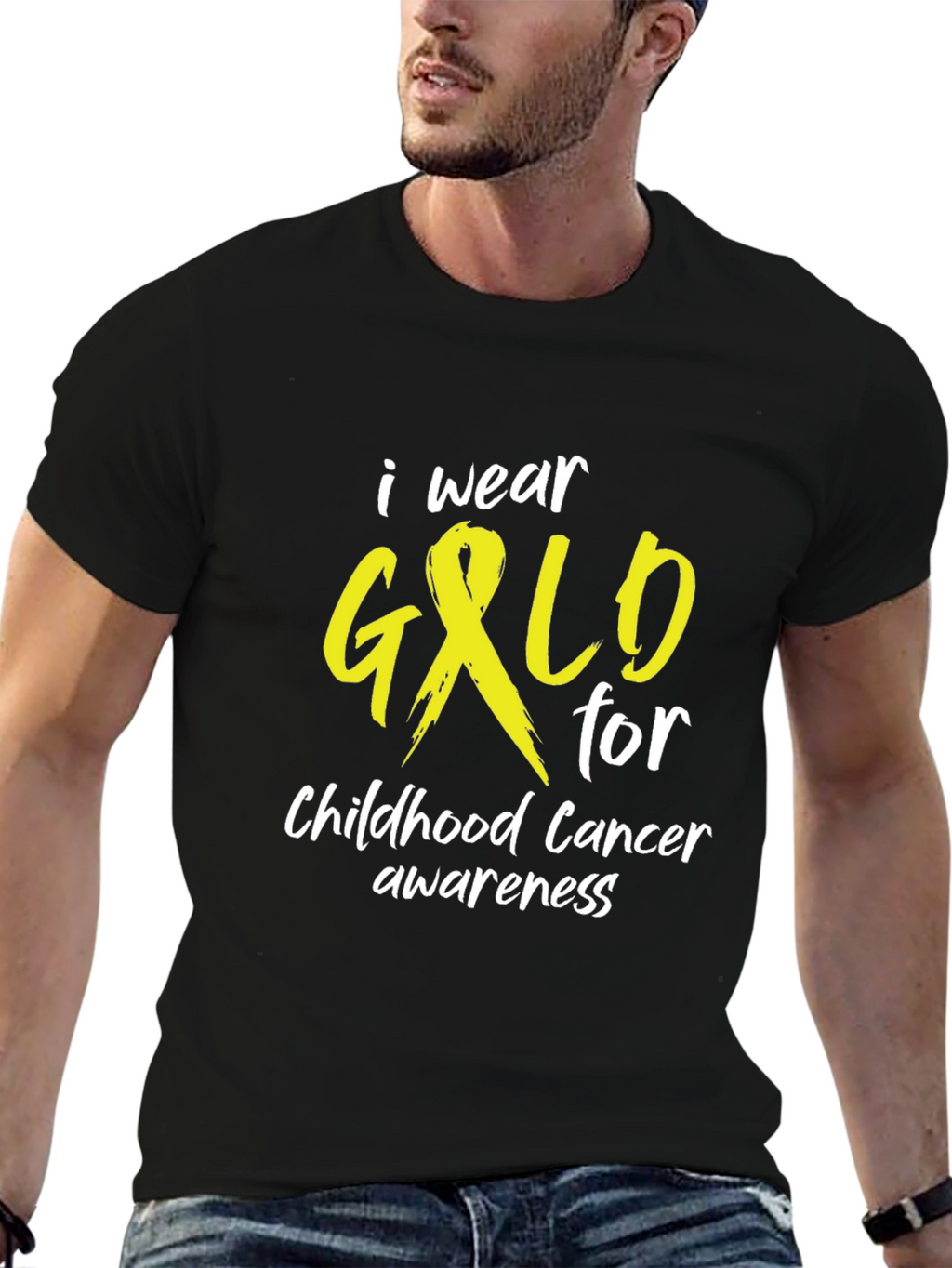 Childhood Cancer Awareness Gold Ribbon T-Shirt