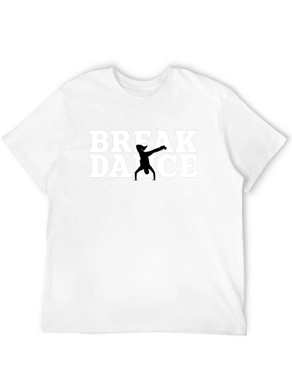 Break Dance Graphic Tee - Black Cotton T-Shirt
