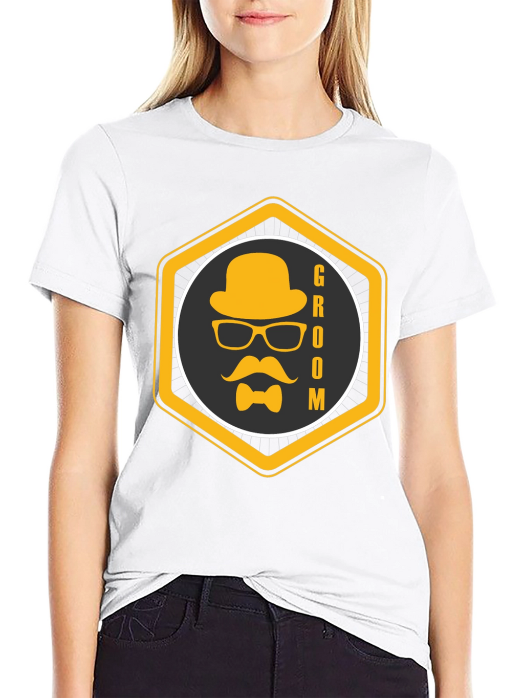 Groom Graphic Black T-Shirt - Stylish Wedding Apparel