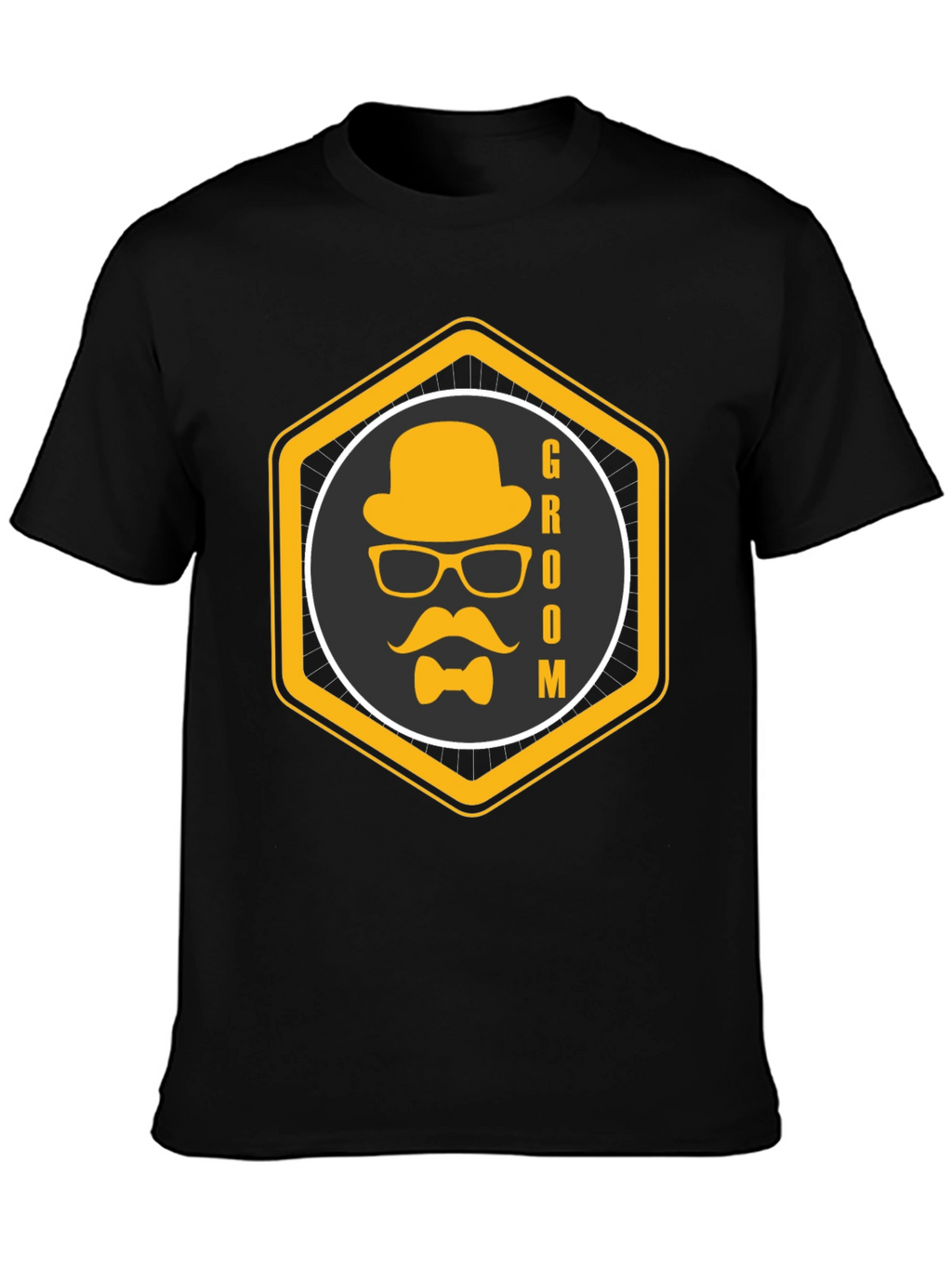 Groom Graphic Black T-Shirt - Stylish Wedding Apparel