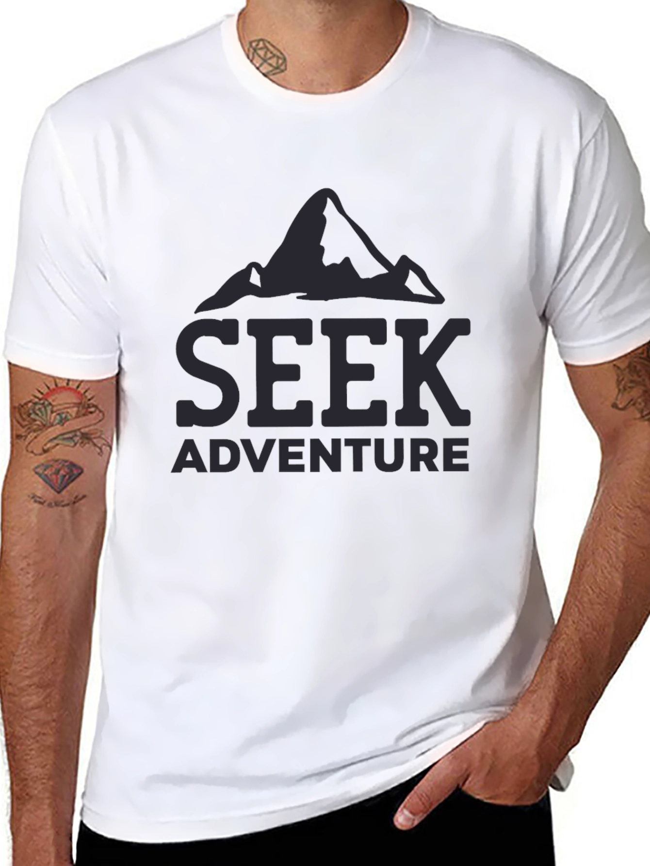 Seek Adventure Black T-Shirt