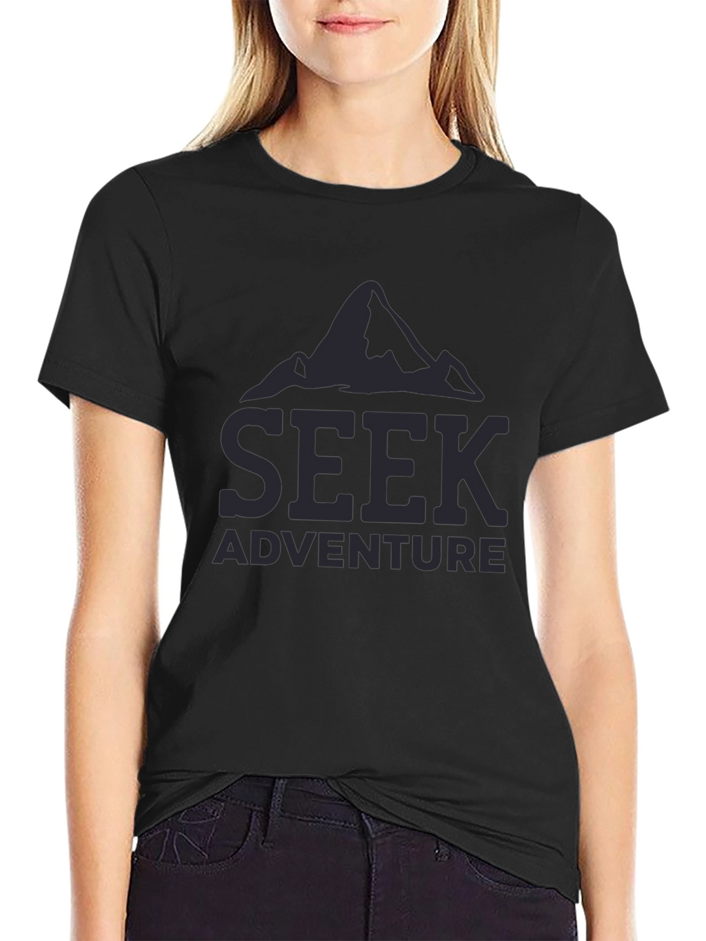 Seek Adventure Black T-Shirt