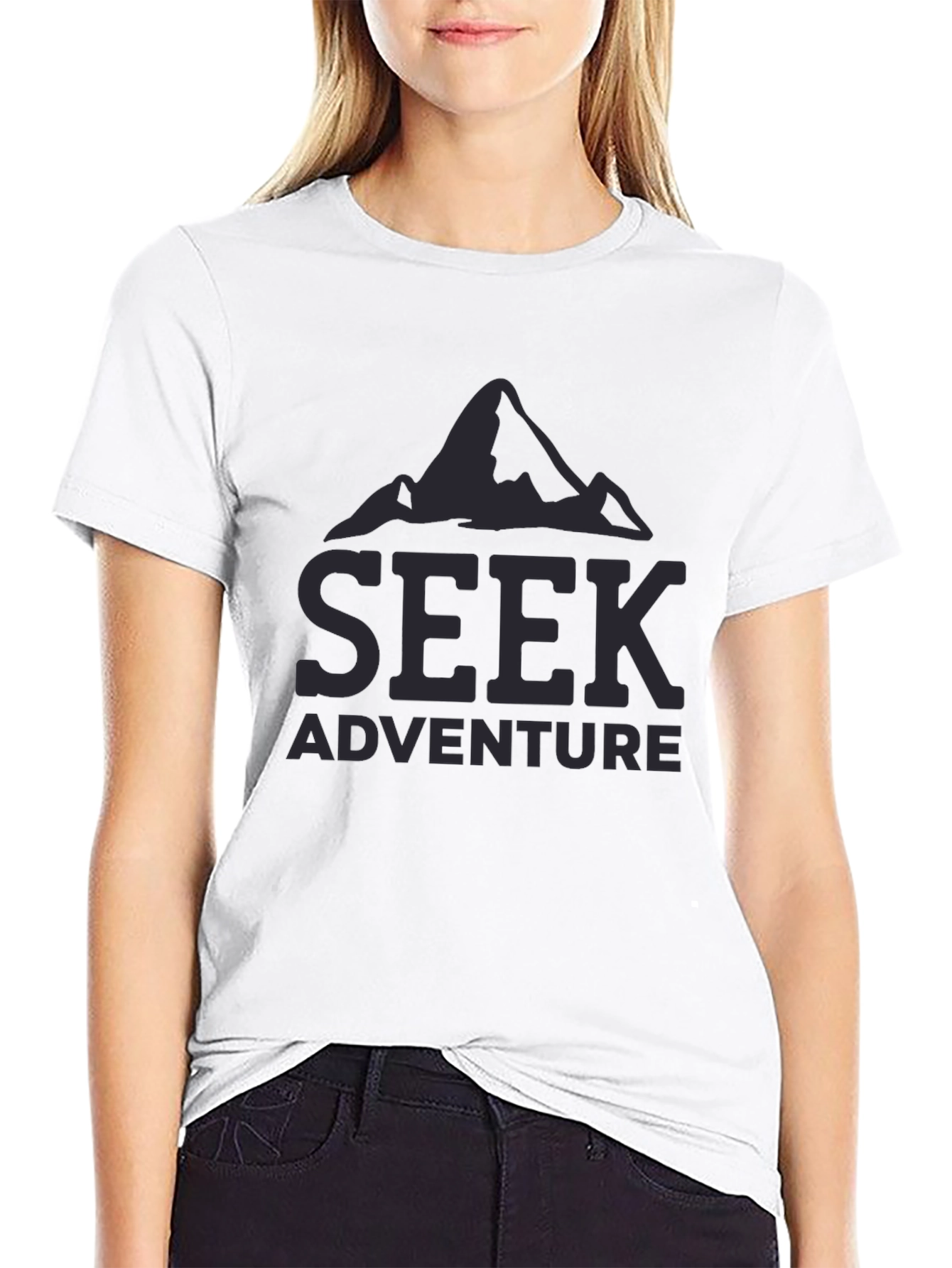 Seek Adventure Black T-Shirt