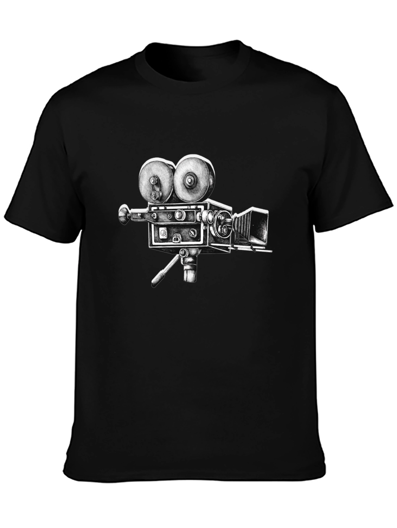 Vintage Movie Camera Graphic Tee - Classic Film Lover T-Shirt