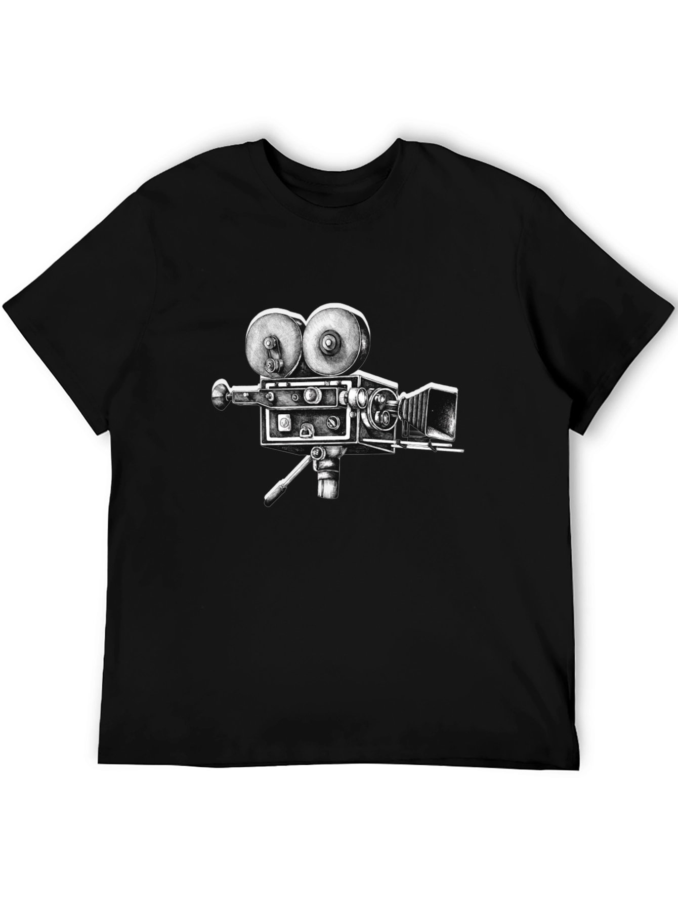 Vintage Movie Camera Graphic Tee - Classic Film Lover T-Shirt