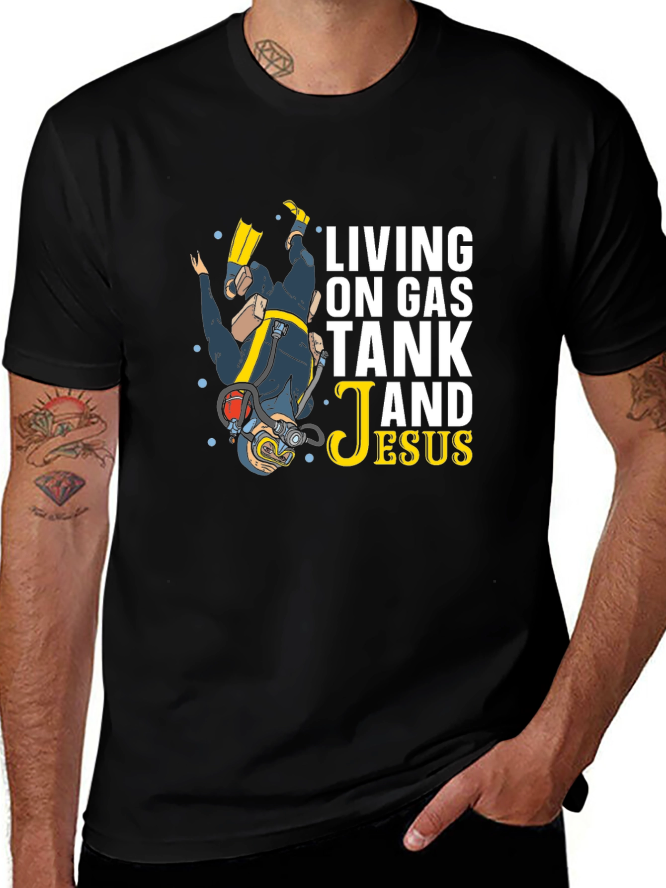 Living on Gas Tank and Jesus T-Shirt