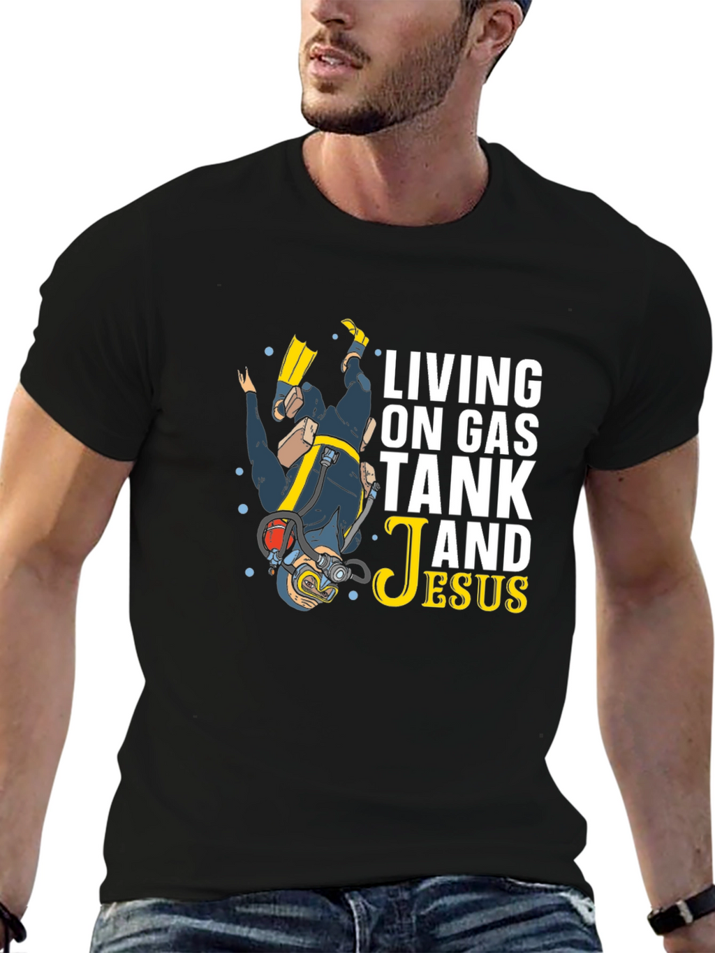 Living on Gas Tank and Jesus T-Shirt