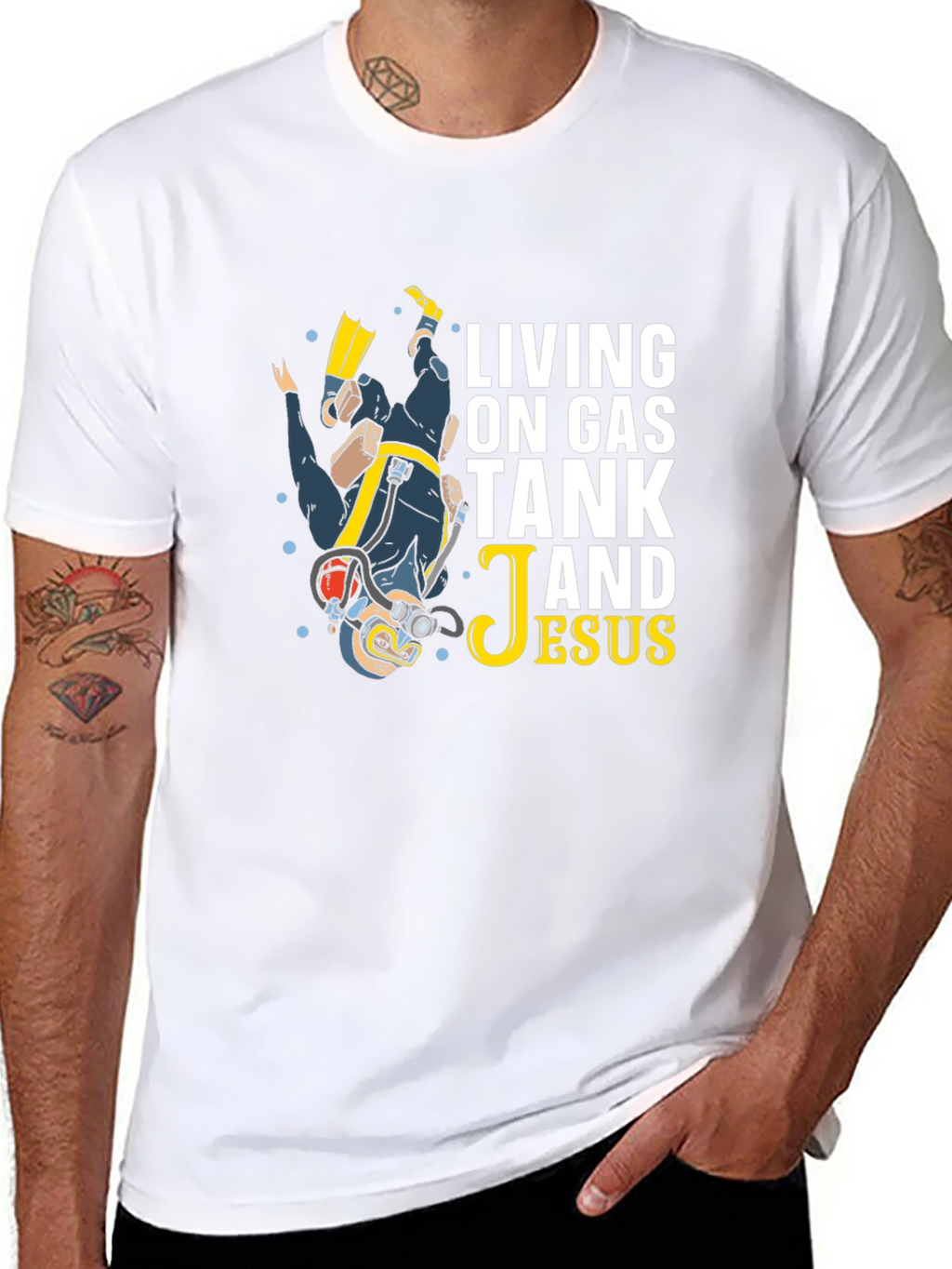 Living on Gas Tank and Jesus T-Shirt