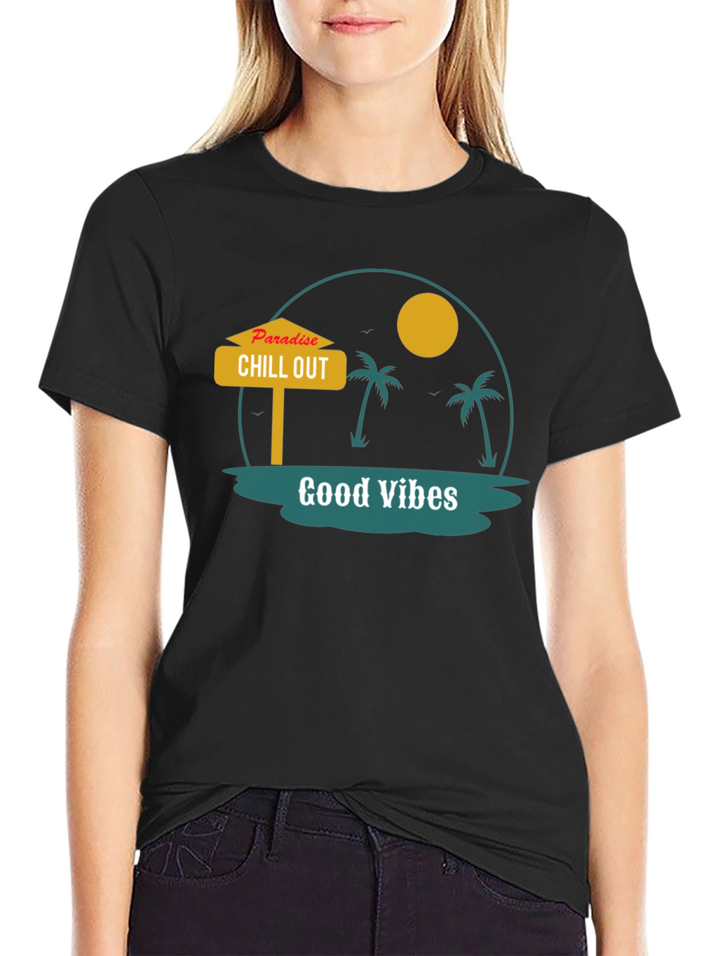 Paradise Chill Out Graphic T-Shirt - Good Vibes