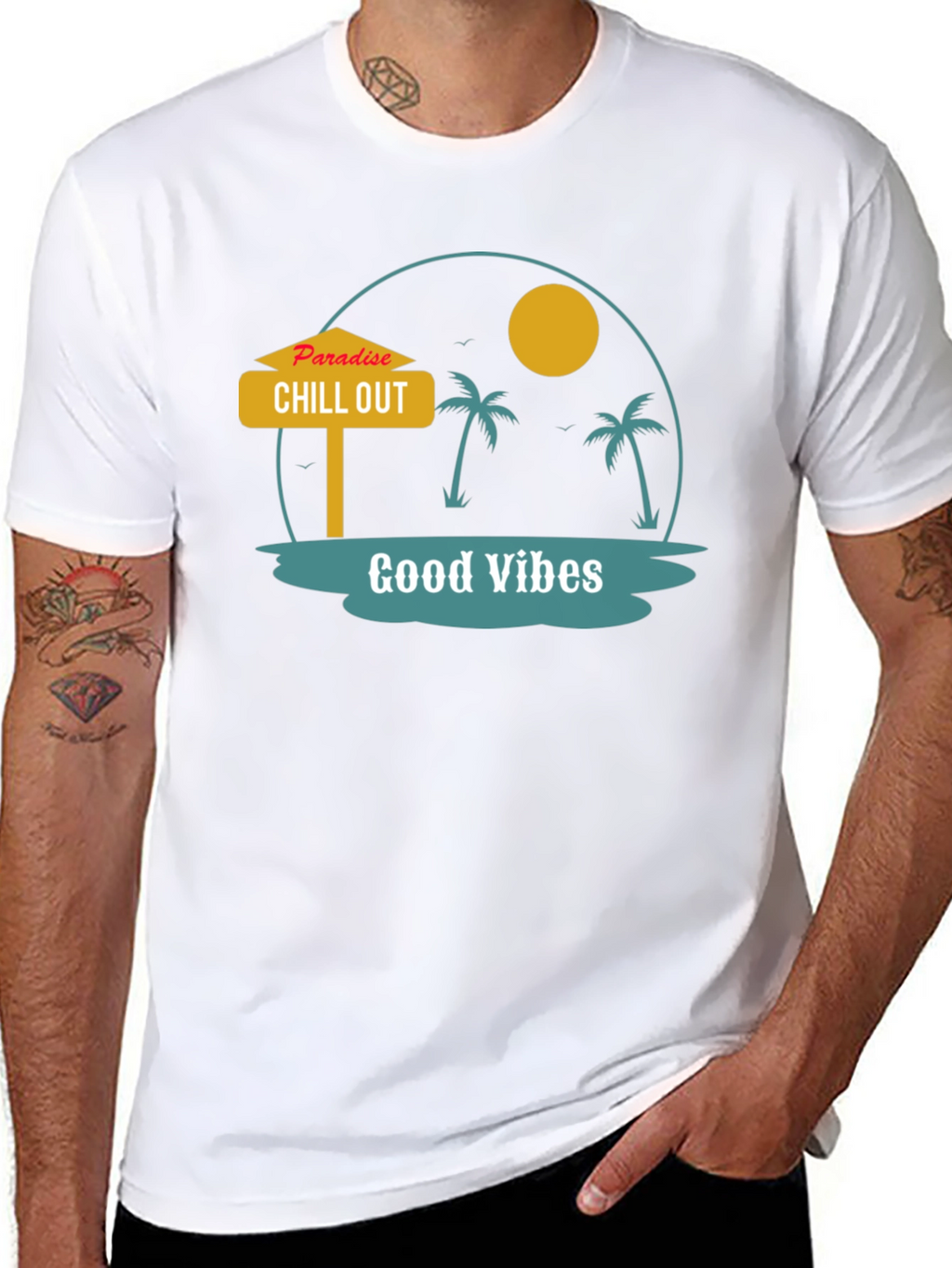 Paradise Chill Out Graphic T-Shirt - Good Vibes