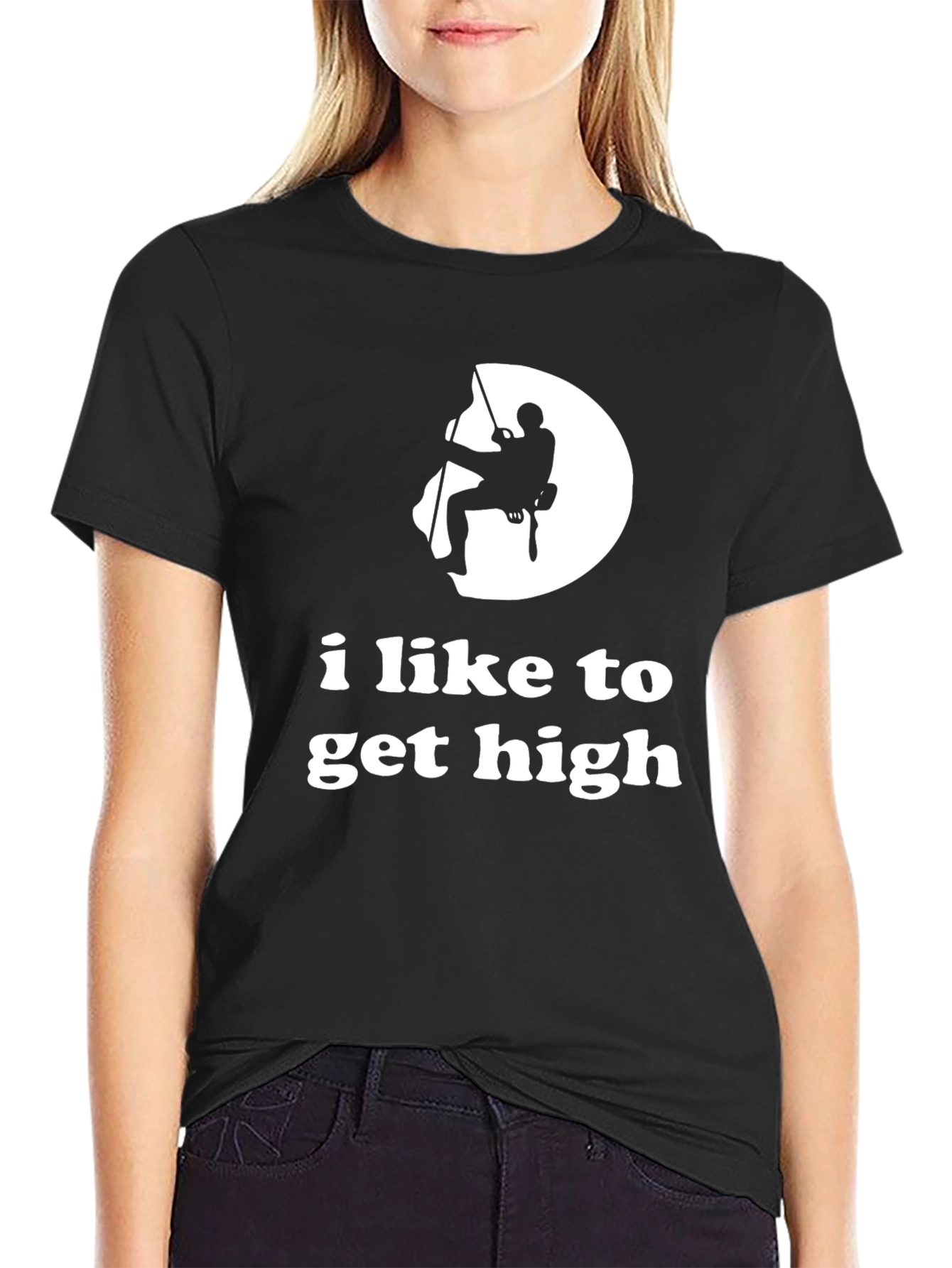 I Like To Get High T-Shirt Climbing Humor Tee