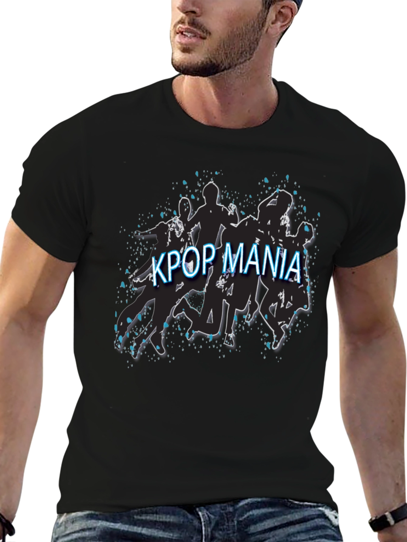 Kpop Mania Black Graphic Tee