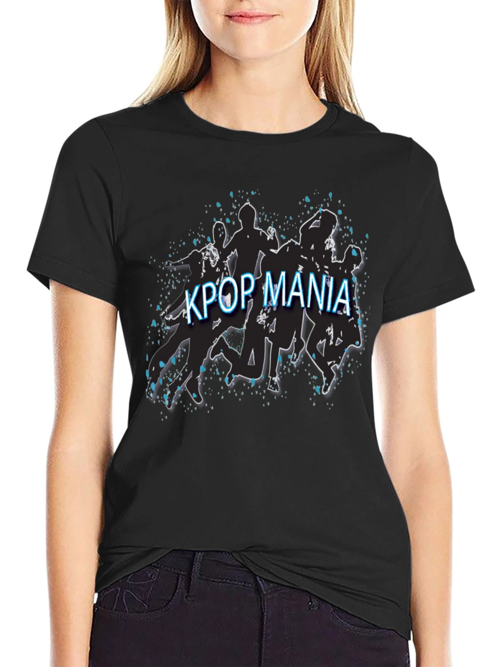 Kpop Mania Black Graphic Tee