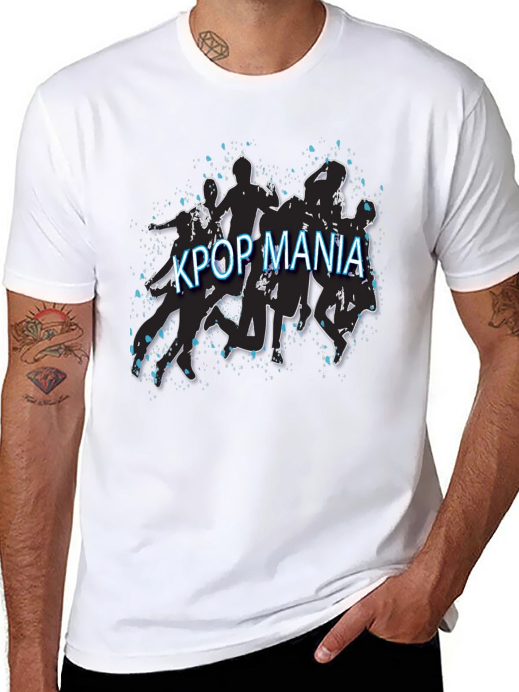 Kpop Mania Black Graphic Tee