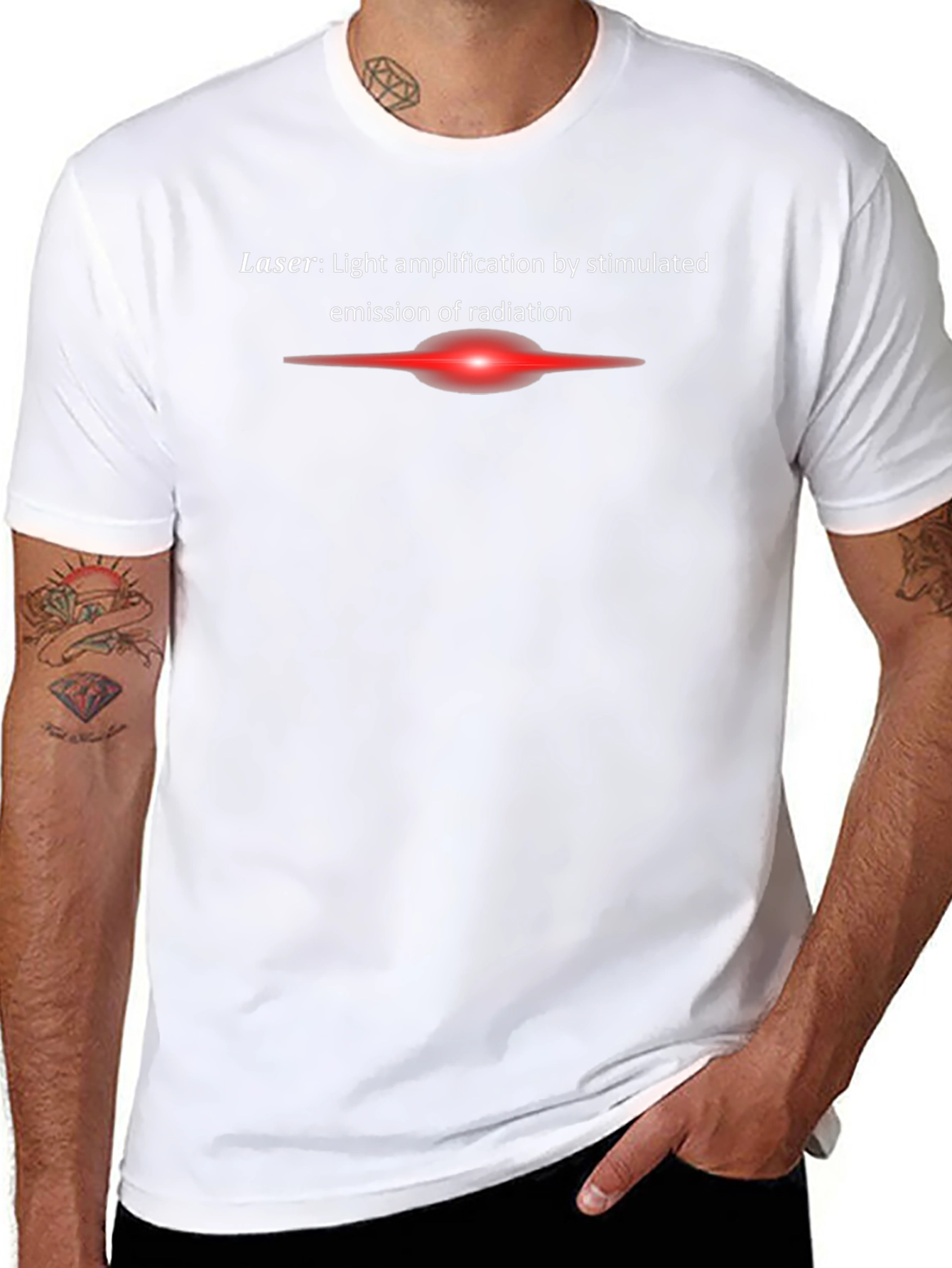 Laser Definition Black T-Shirt - Science Tee