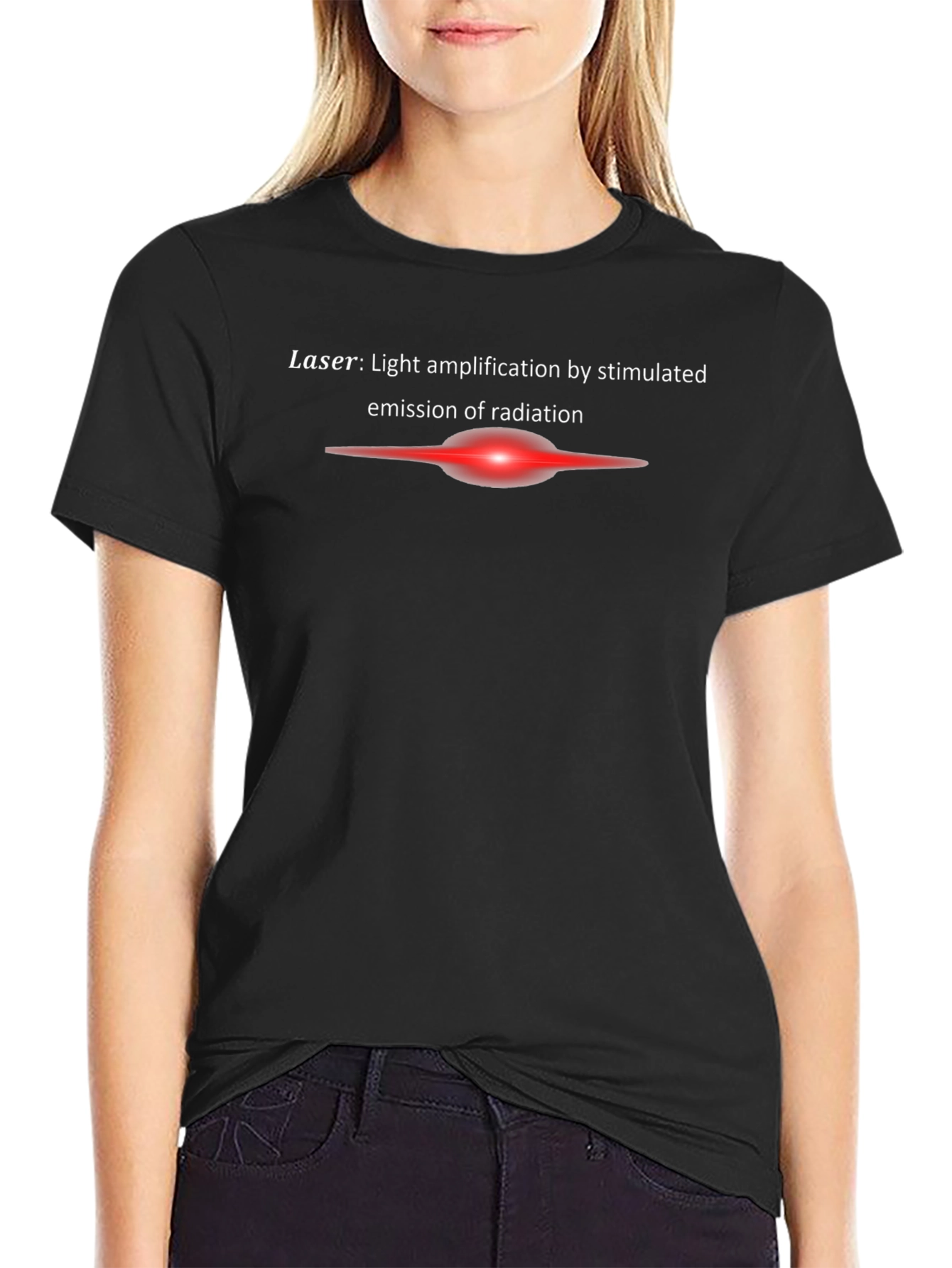 Laser Definition Black T-Shirt - Science Tee