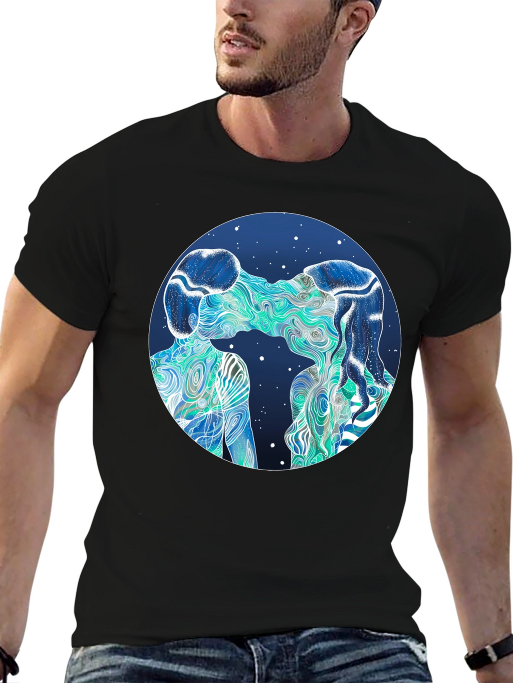 Abstract Lovers Graphic T-Shirt