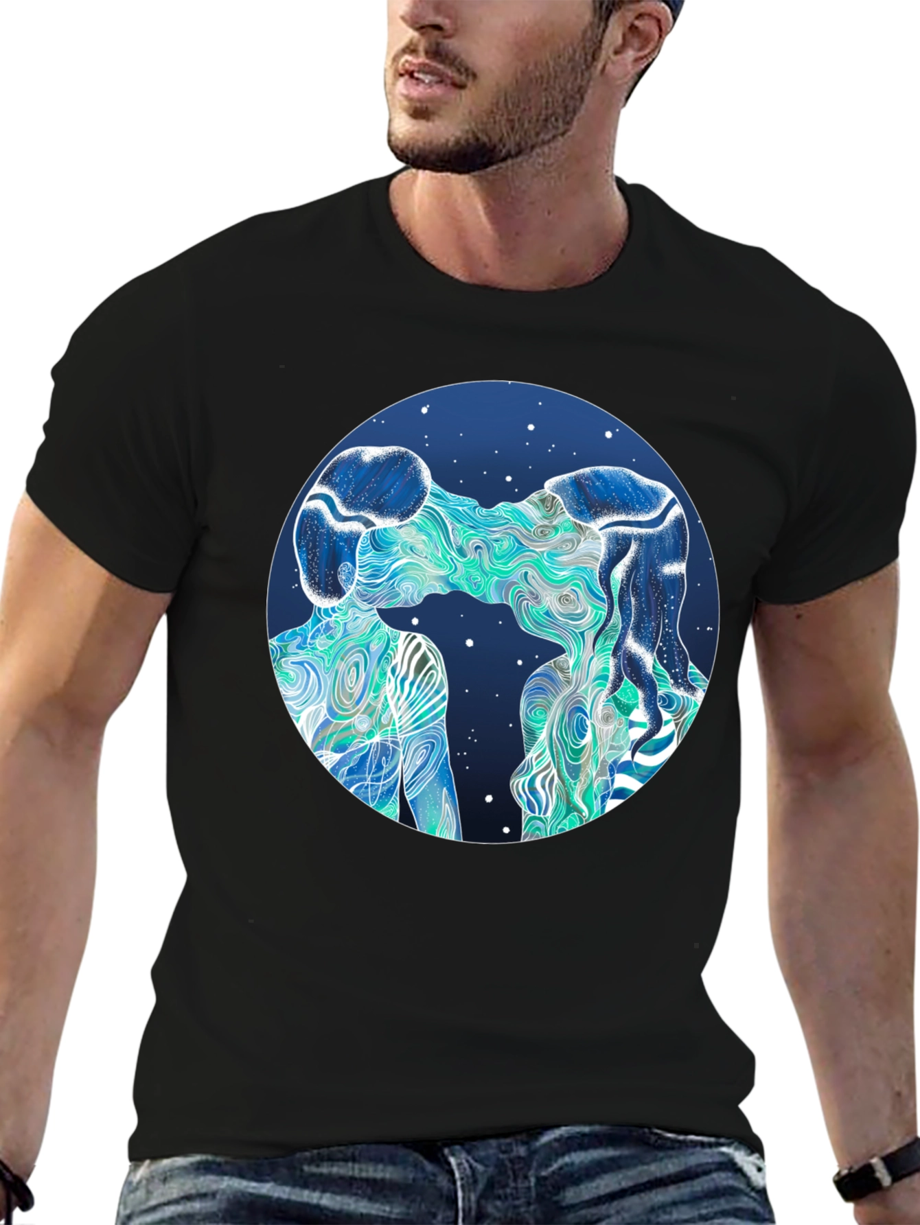 Abstract Lovers Graphic T-Shirt