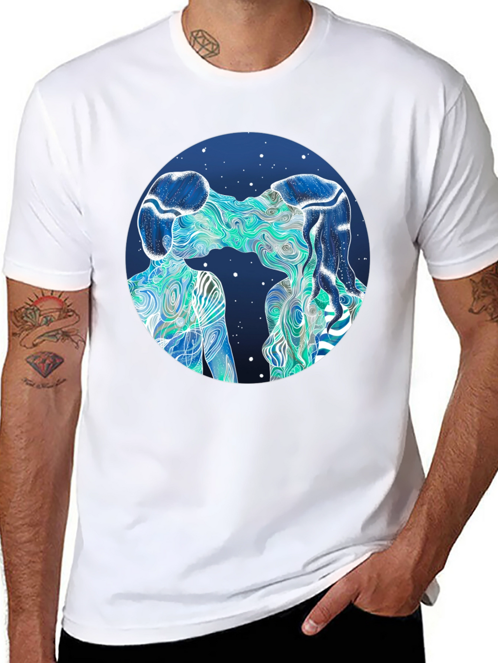 Abstract Lovers Graphic T-Shirt