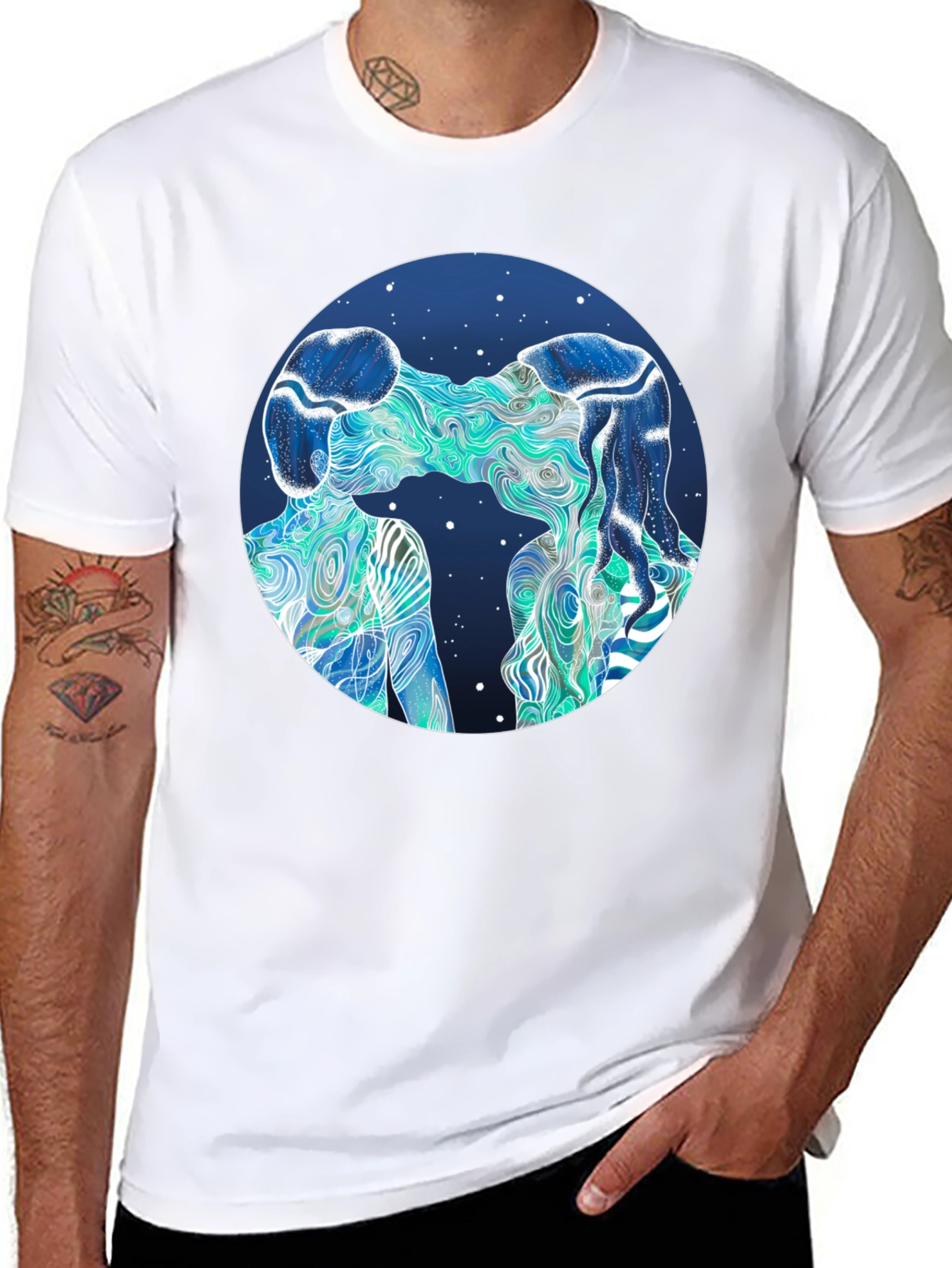 Abstract Lovers Graphic T-Shirt