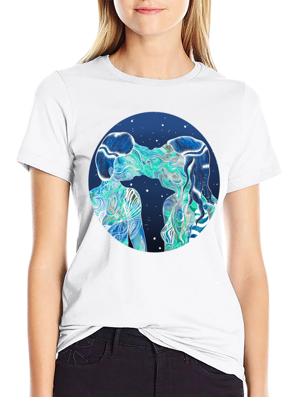 Abstract Lovers Graphic T-Shirt
