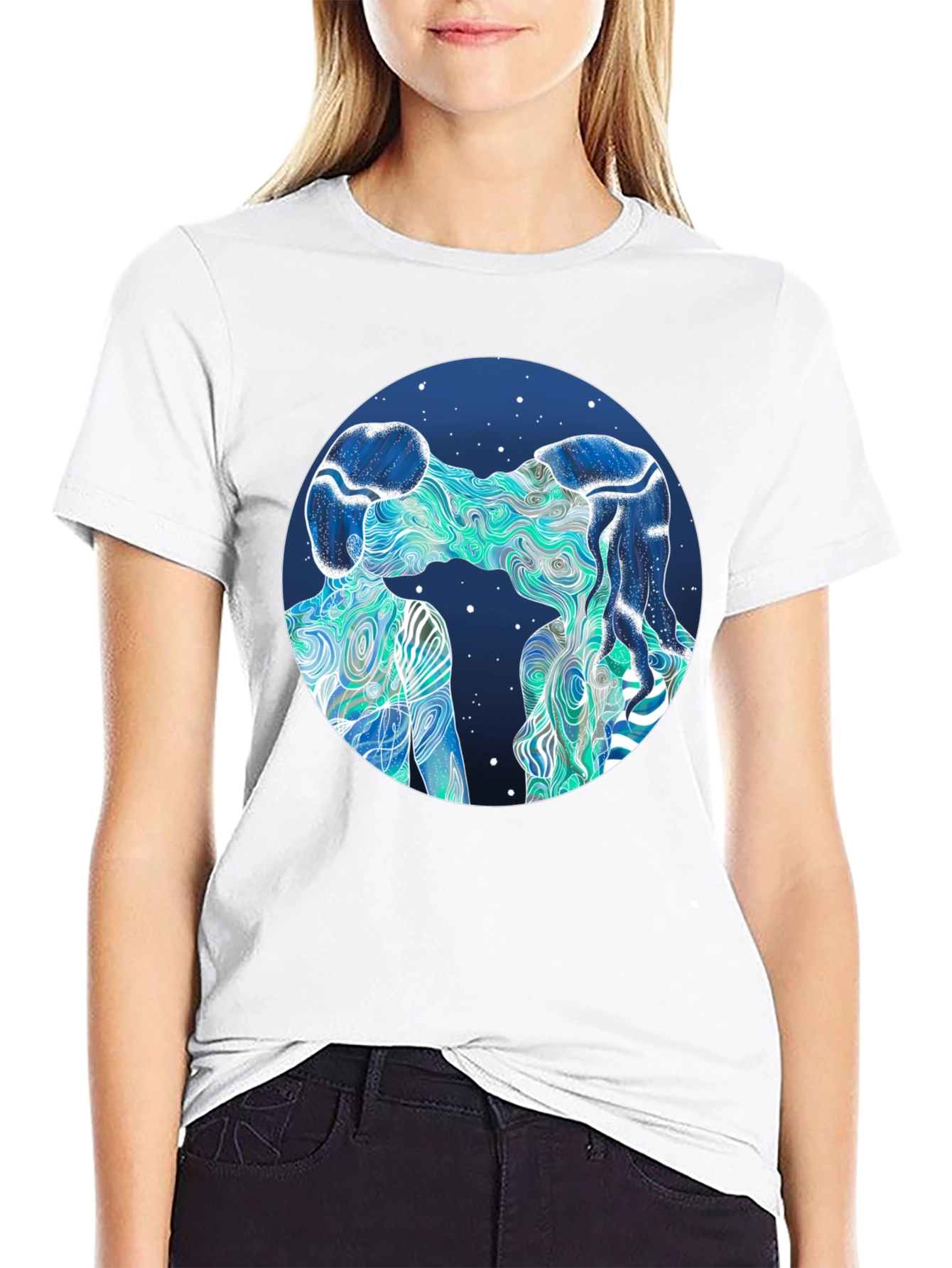 Abstract Lovers Graphic T-Shirt