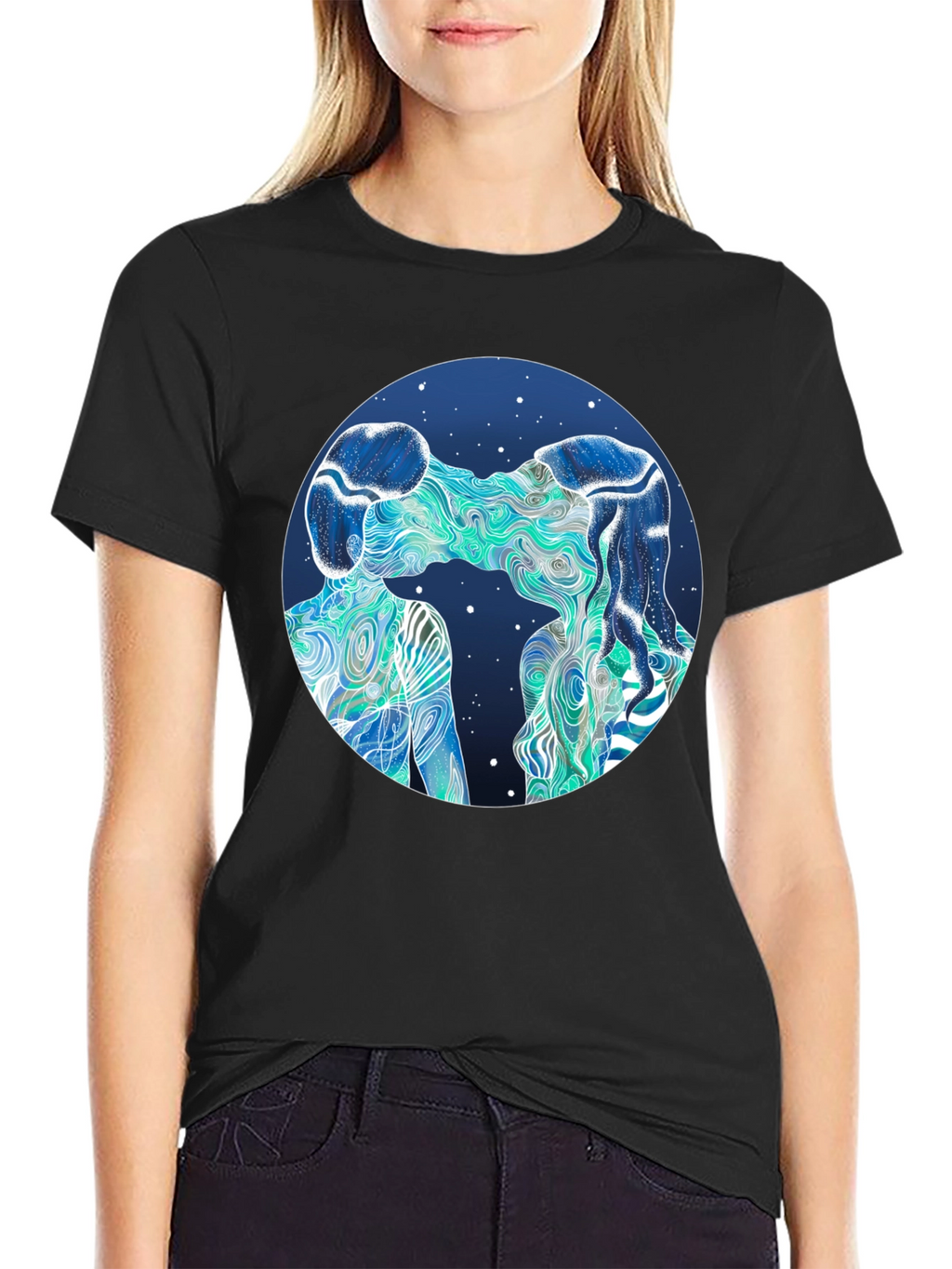 Abstract Lovers Graphic T-Shirt