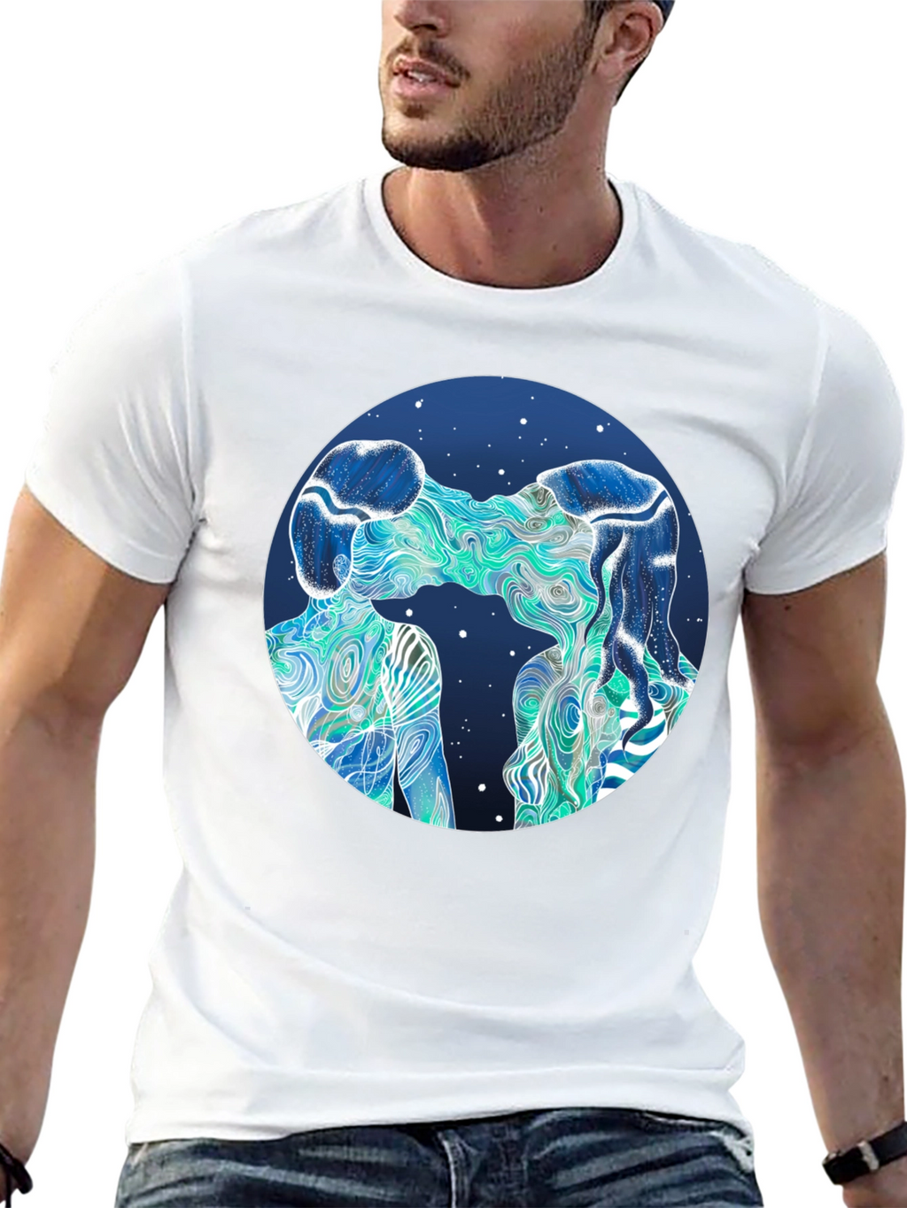 Abstract Lovers Graphic T-Shirt