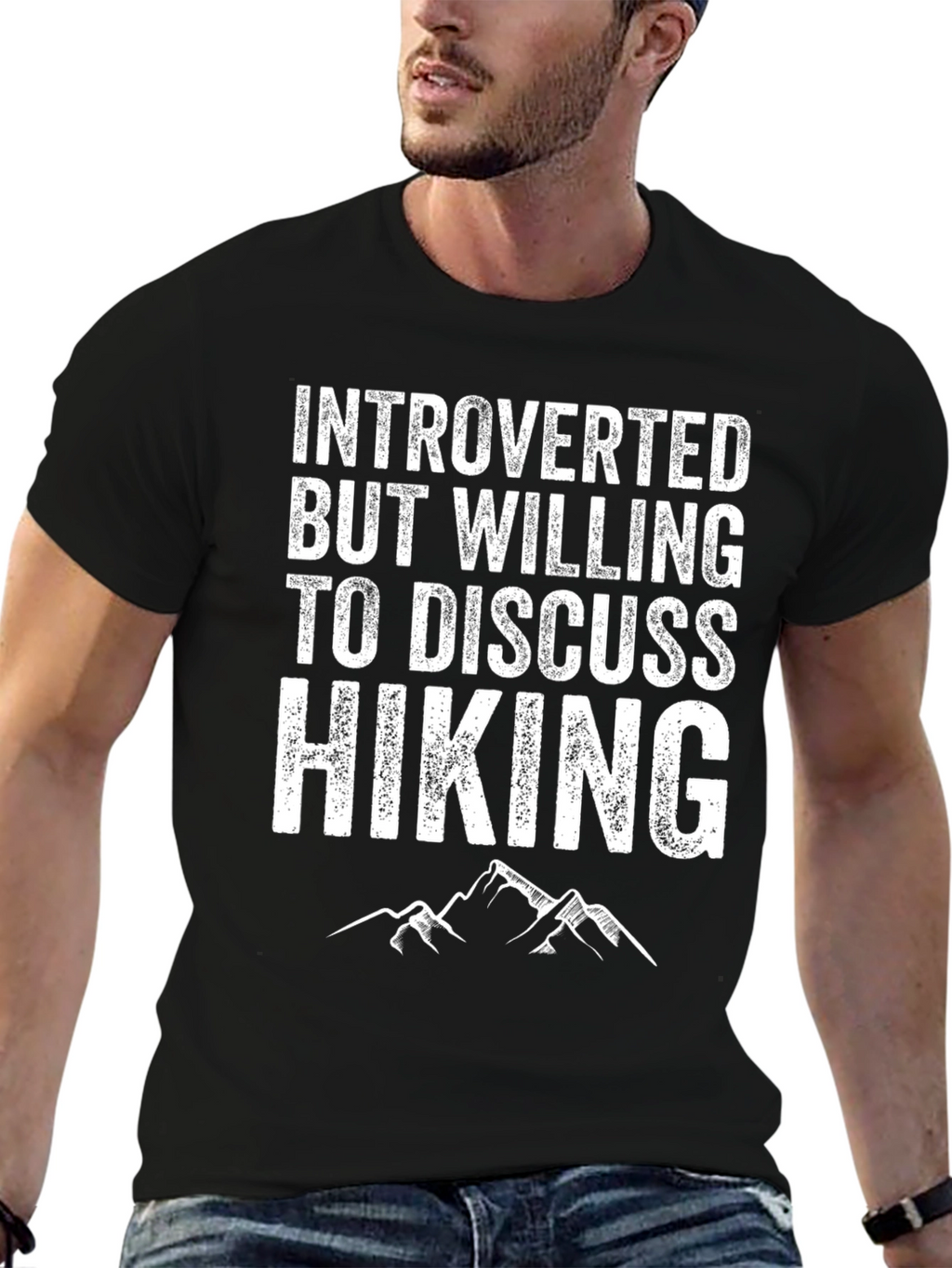 Introverted Hiking Graphic T-Shirt