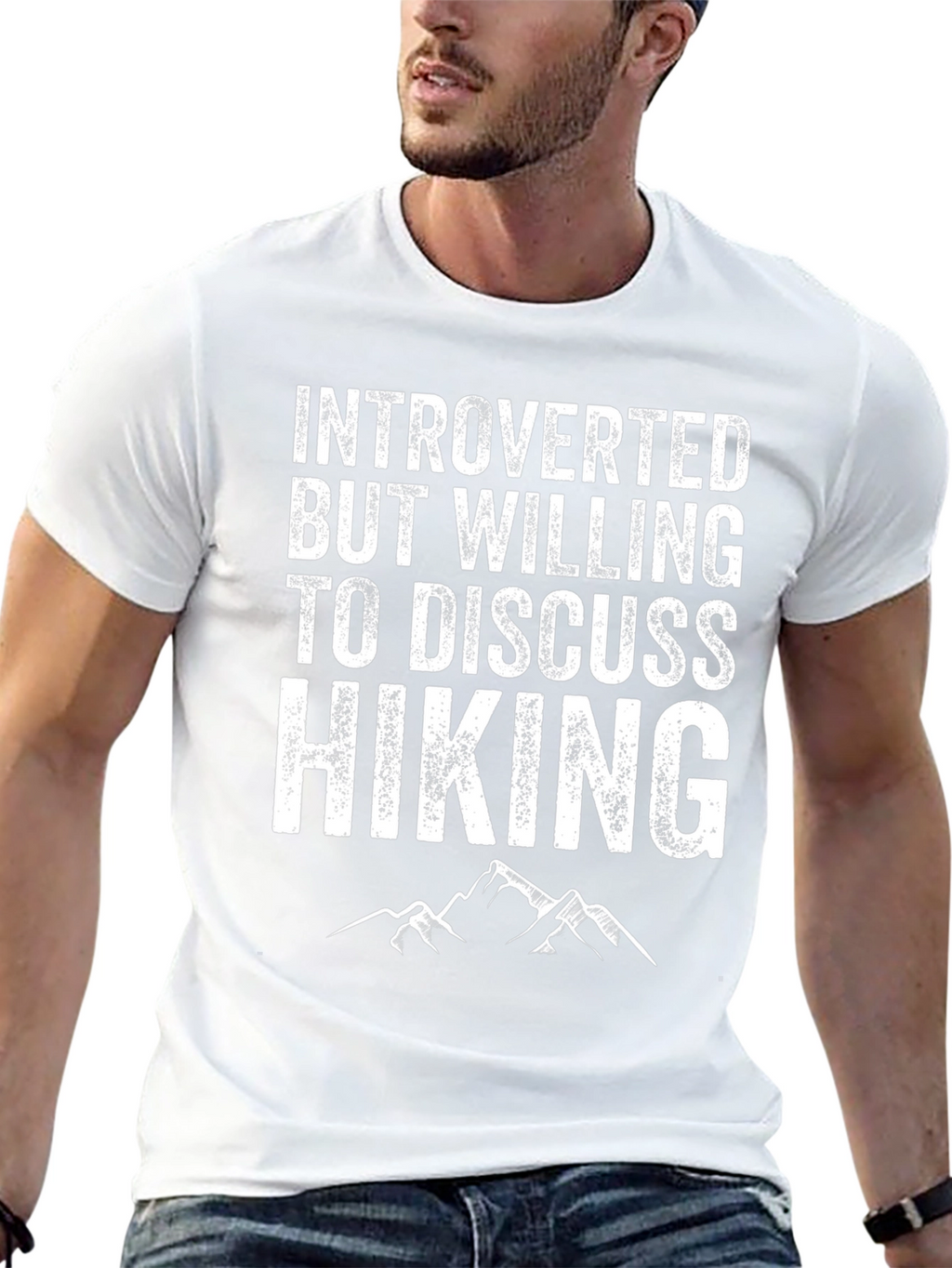 Introverted Hiking Graphic T-Shirt