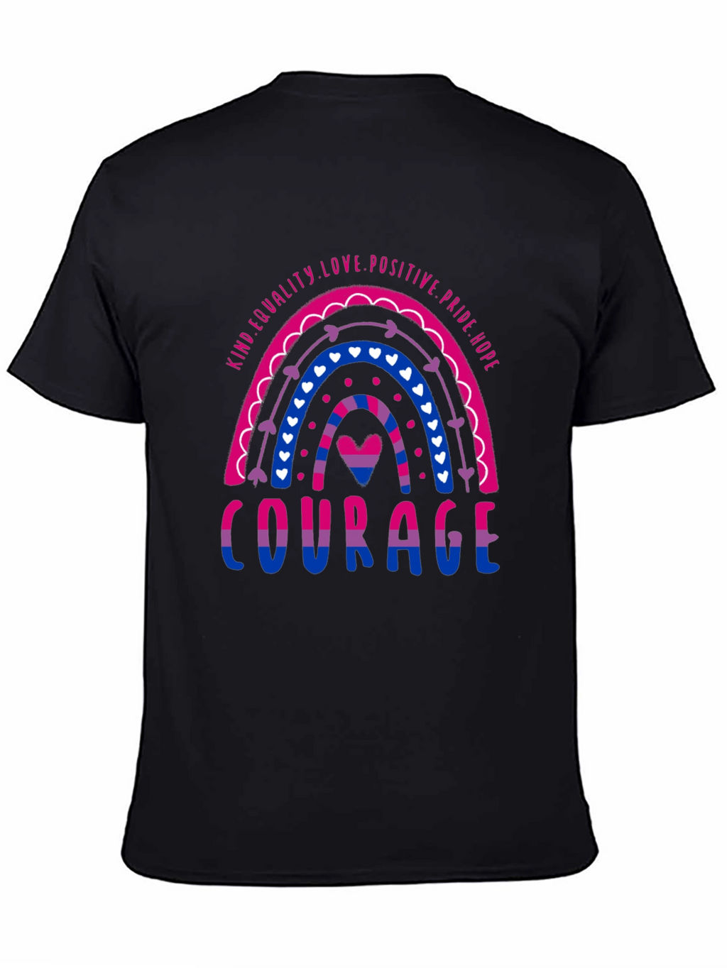 Bisexual Pride Rainbow Courage T-Shirt