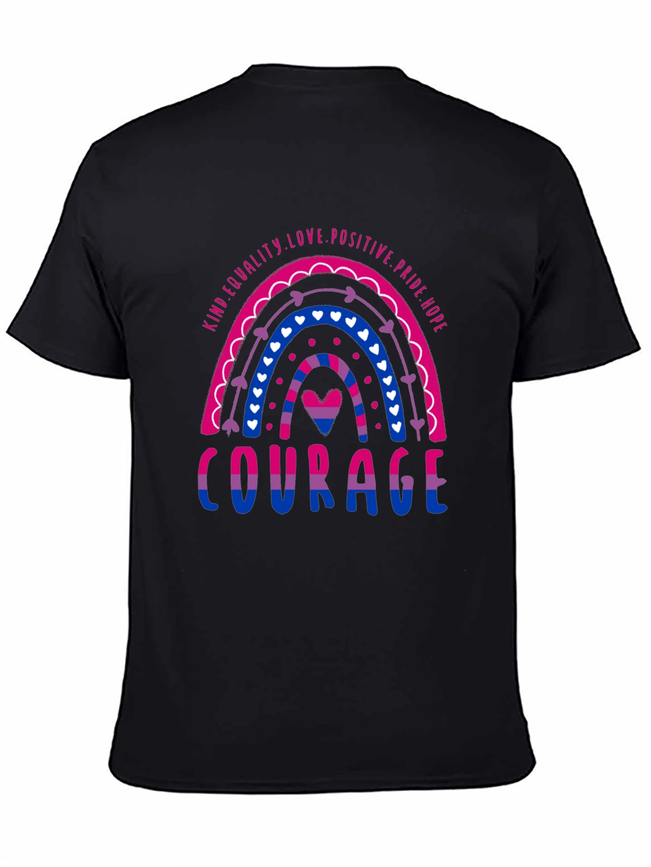Bisexual Pride Rainbow Courage T-Shirt