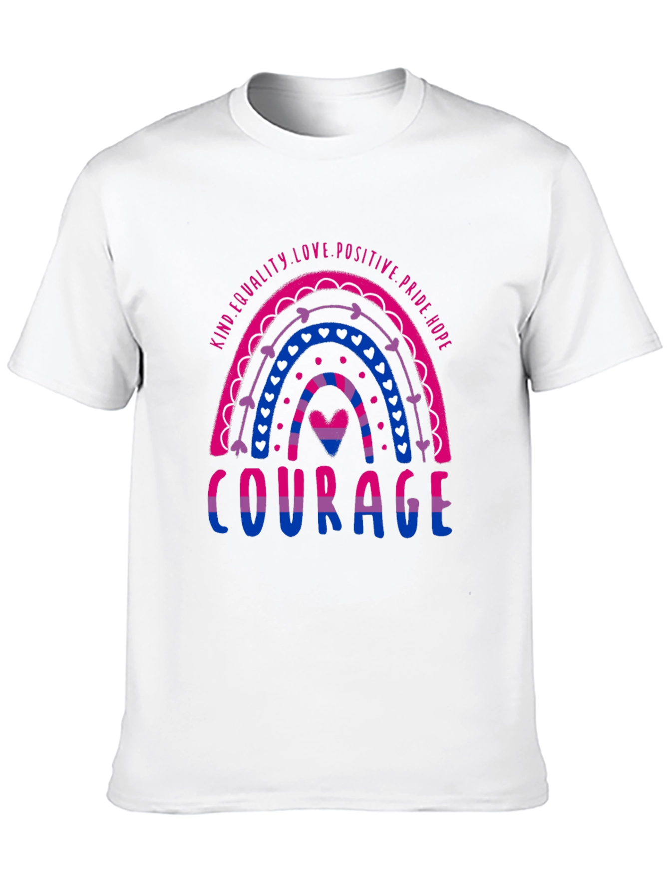 Bisexual Pride Rainbow Courage T-Shirt