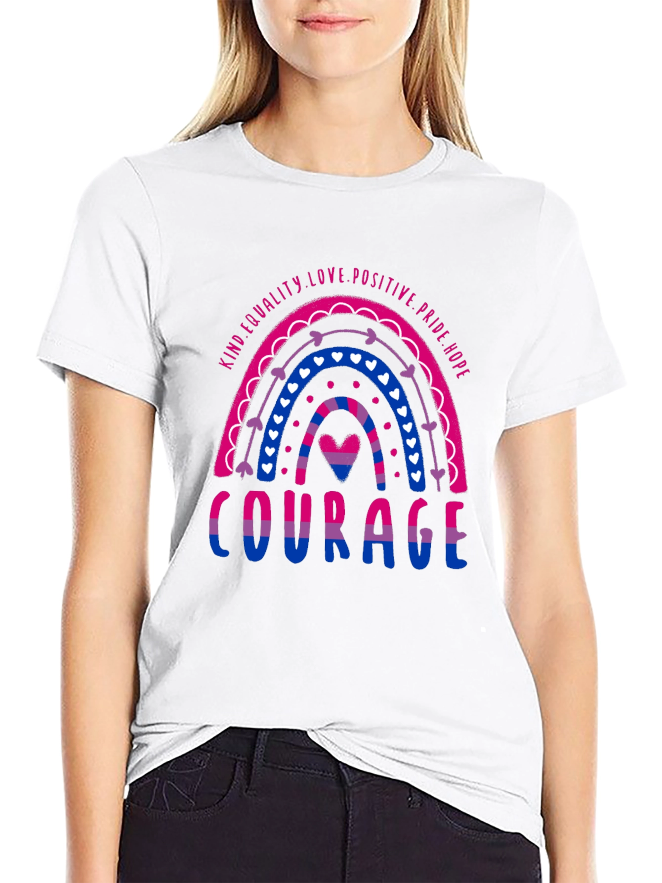 Bisexual Pride Rainbow Courage T-Shirt