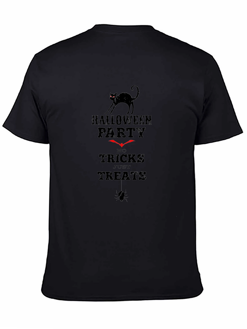 Halloween Party No Tricks Just Treats Black T-Shirt