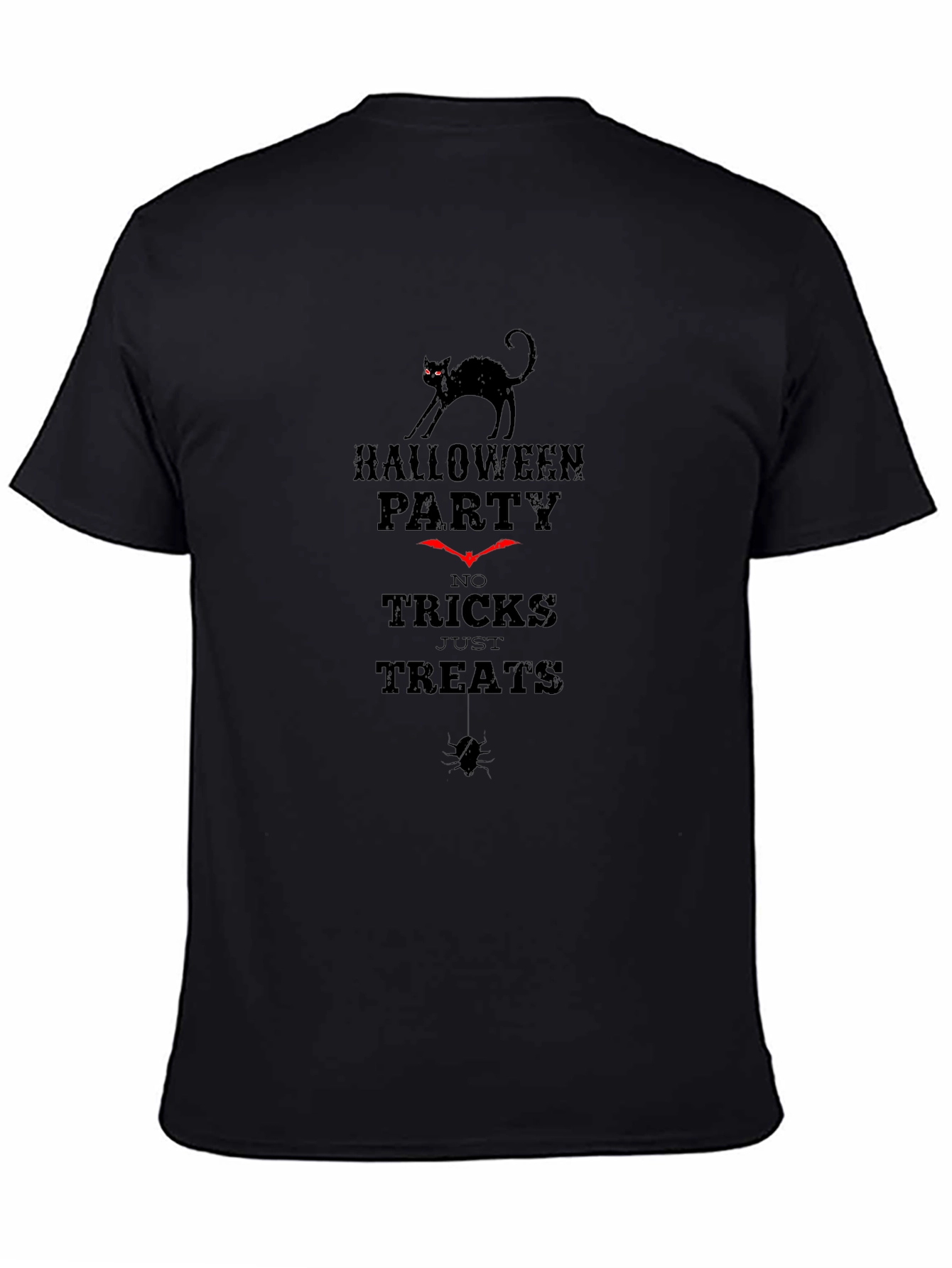 Halloween Party No Tricks Just Treats Black T-Shirt