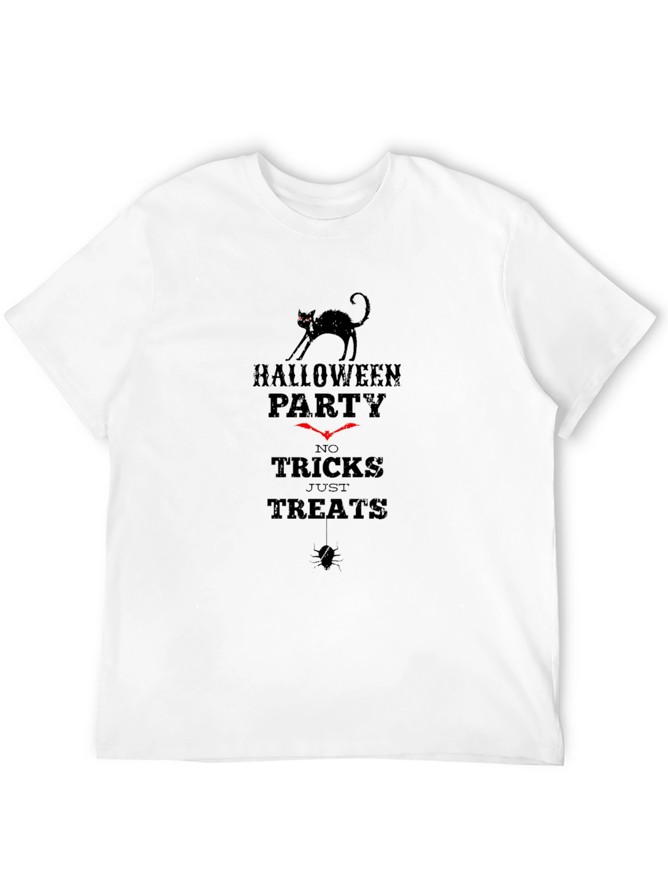 Halloween Party No Tricks Just Treats Black T-Shirt