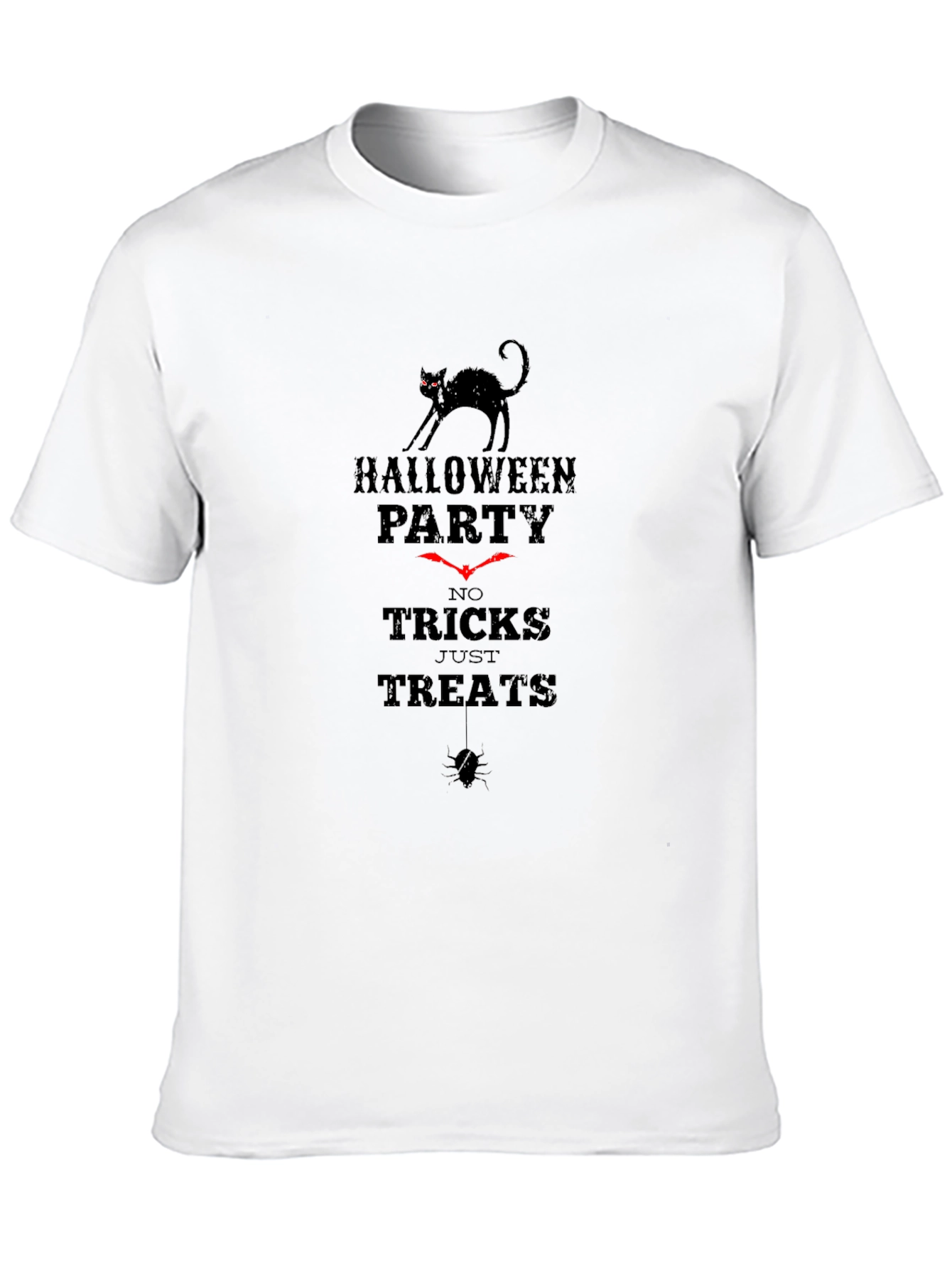 Halloween Party No Tricks Just Treats Black T-Shirt