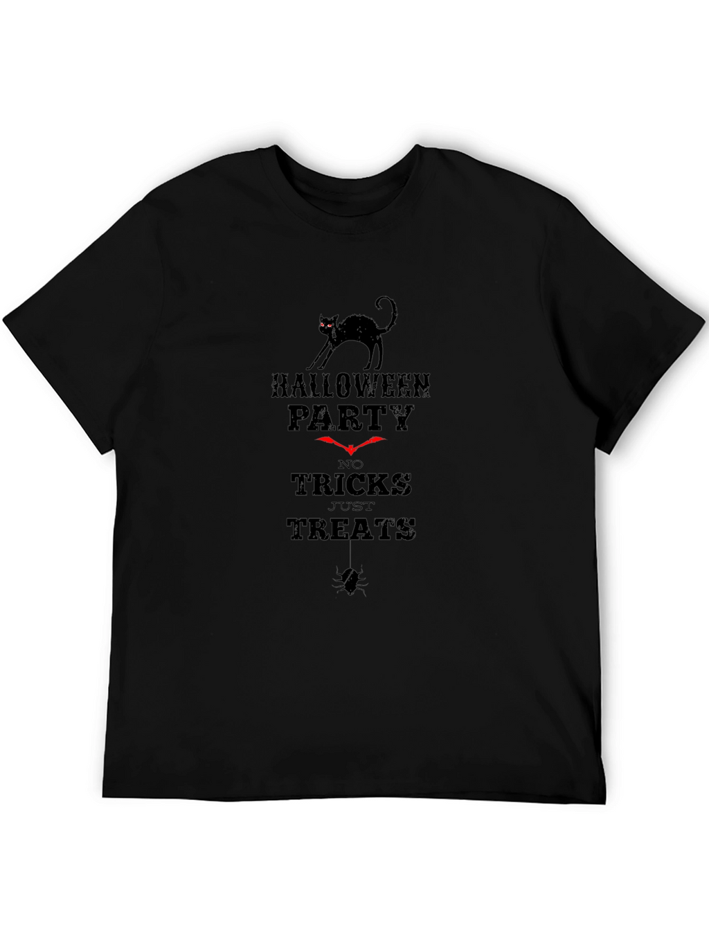 Halloween Party No Tricks Just Treats Black T-Shirt