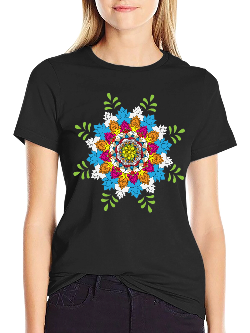 Vibrant Mandala Graphic T-Shirt