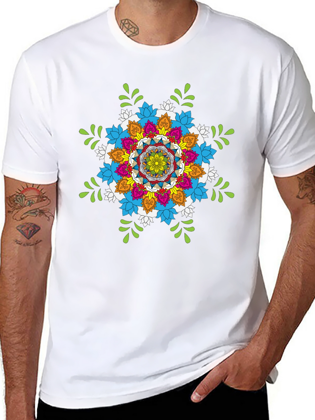Vibrant Mandala Graphic T-Shirt