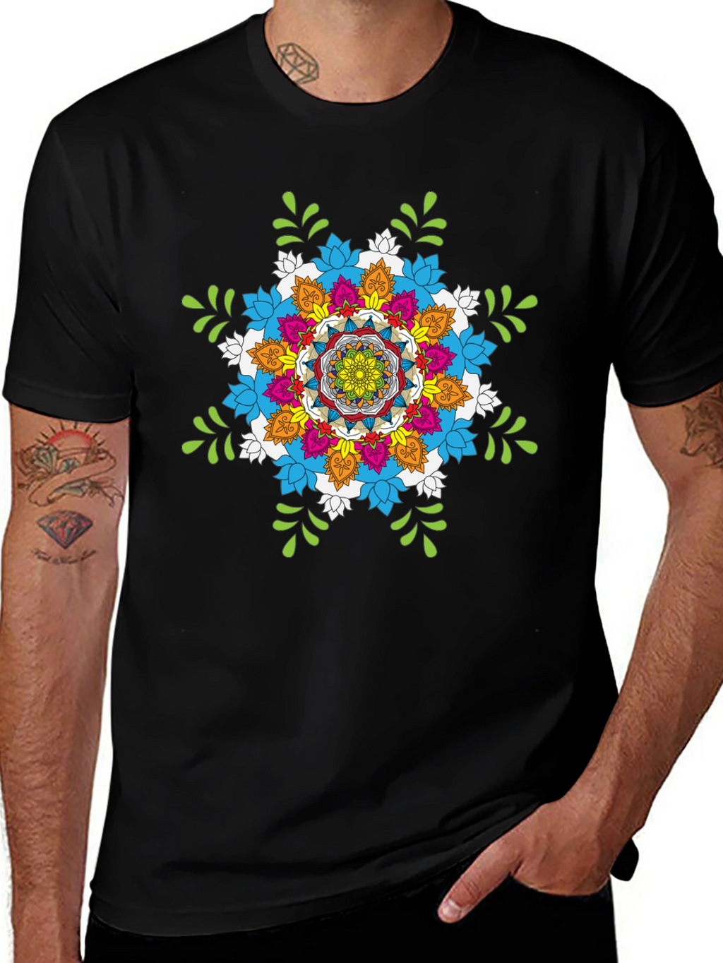 Vibrant Mandala Graphic T-Shirt