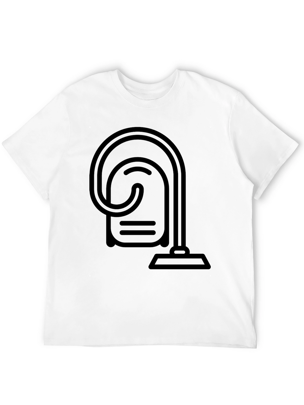 Modern Vacuum Graphic Tee - Stylish Black T-Shirt