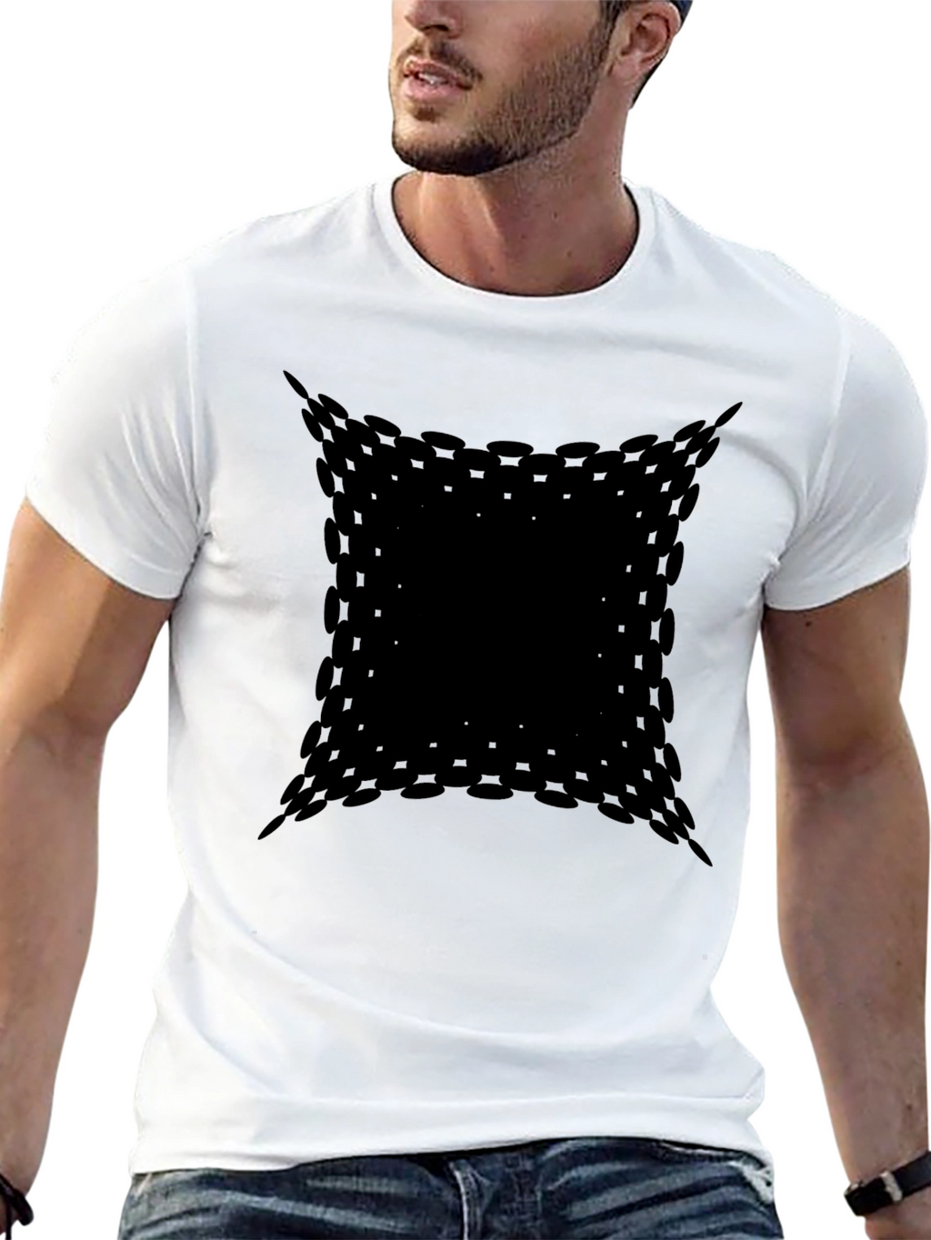 Modern Black Pattern Tee