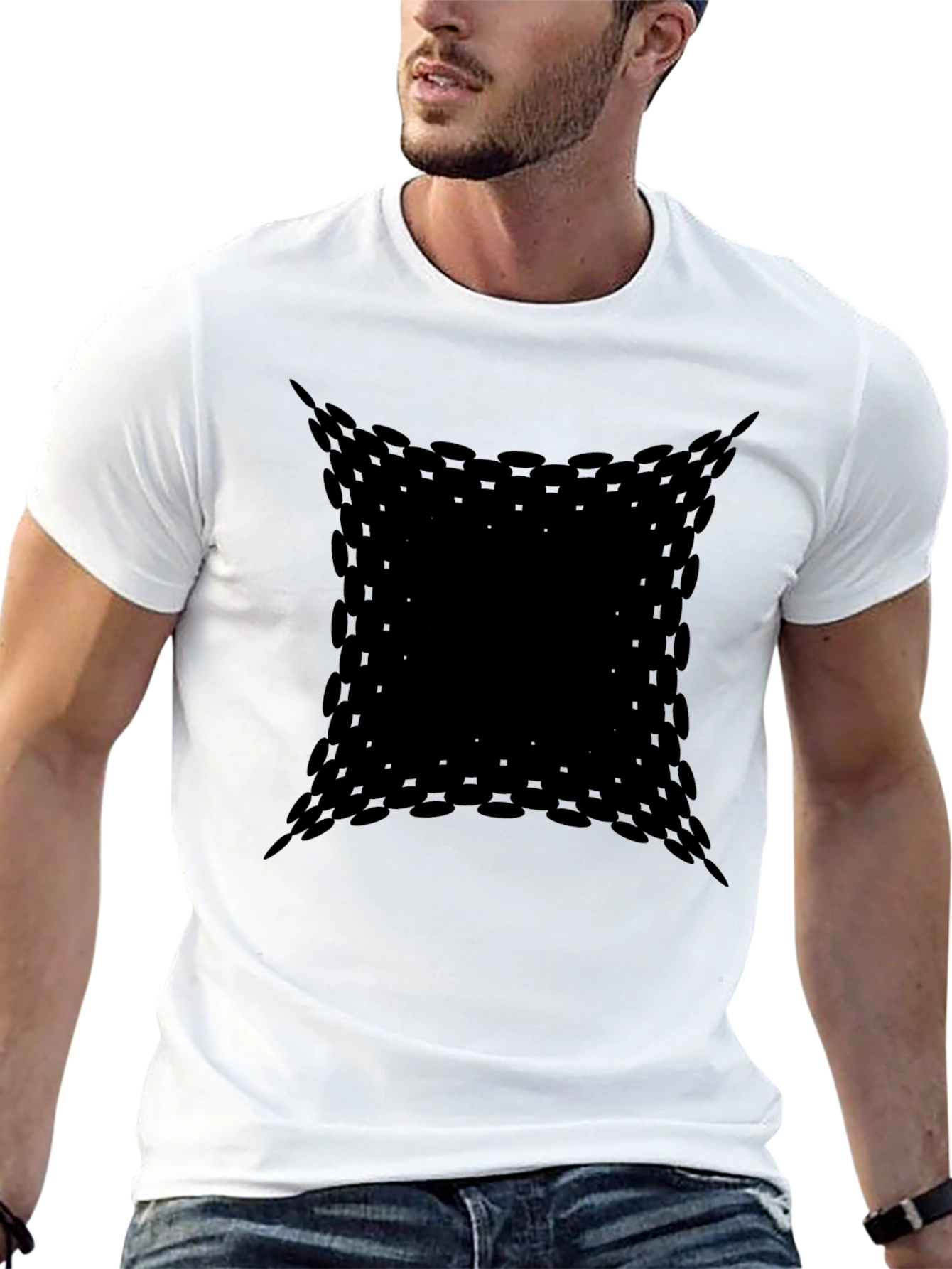 Modern Black Pattern Tee