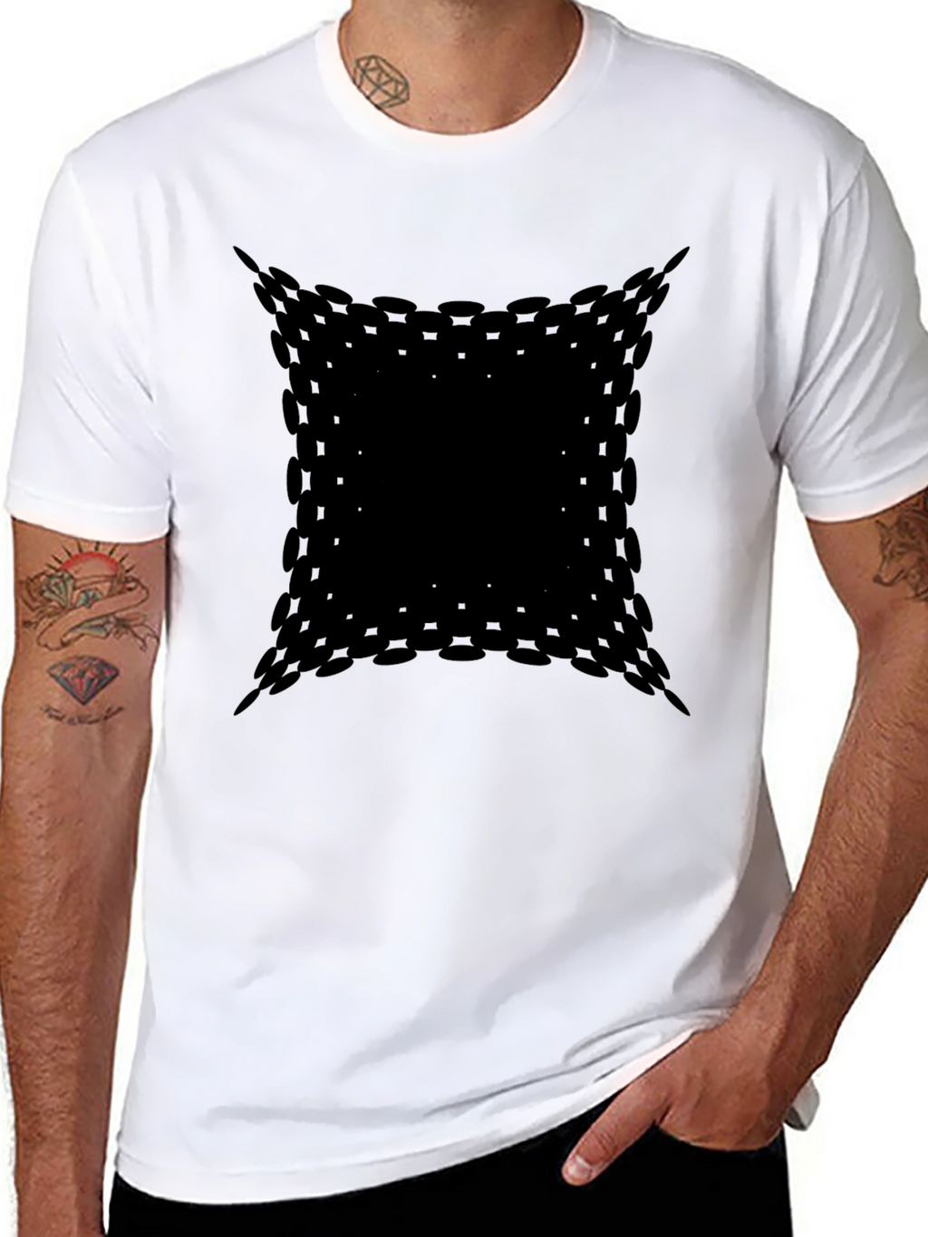 Modern Black Pattern Tee