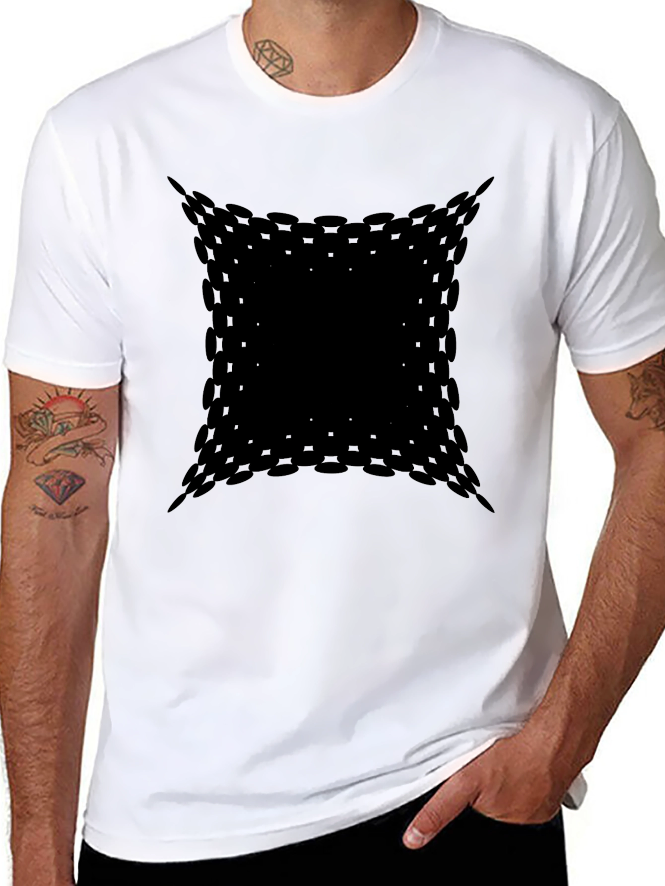 Modern Black Pattern Tee