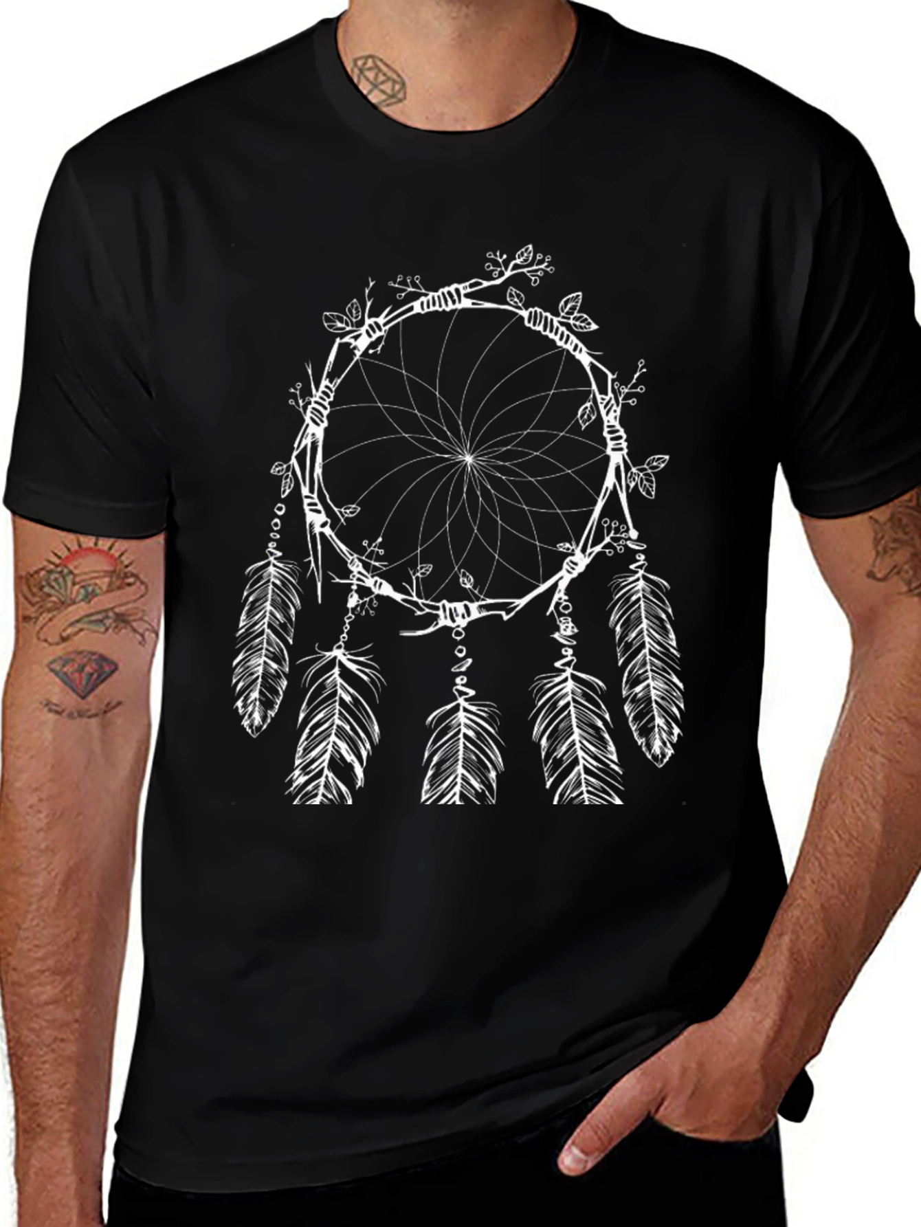 Dreamcatcher T-Shirt Bohemian Feather Graphic Tee